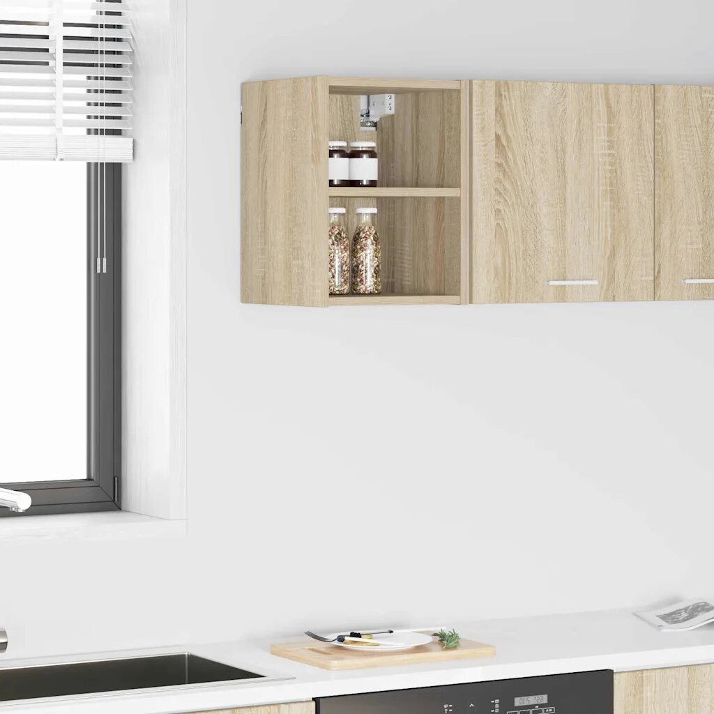 vidaXL Висящ шкаф Сонома дъб 30 x 295 x 40 см Инженерна дървесина