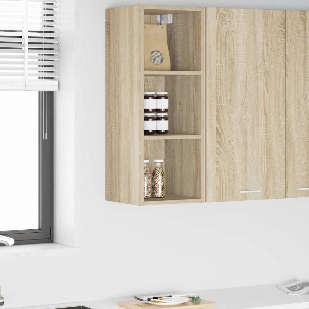 vidaXL Висящ шкаф Сонома дъб 30 x 295 x 80 см Инженерна дървесина