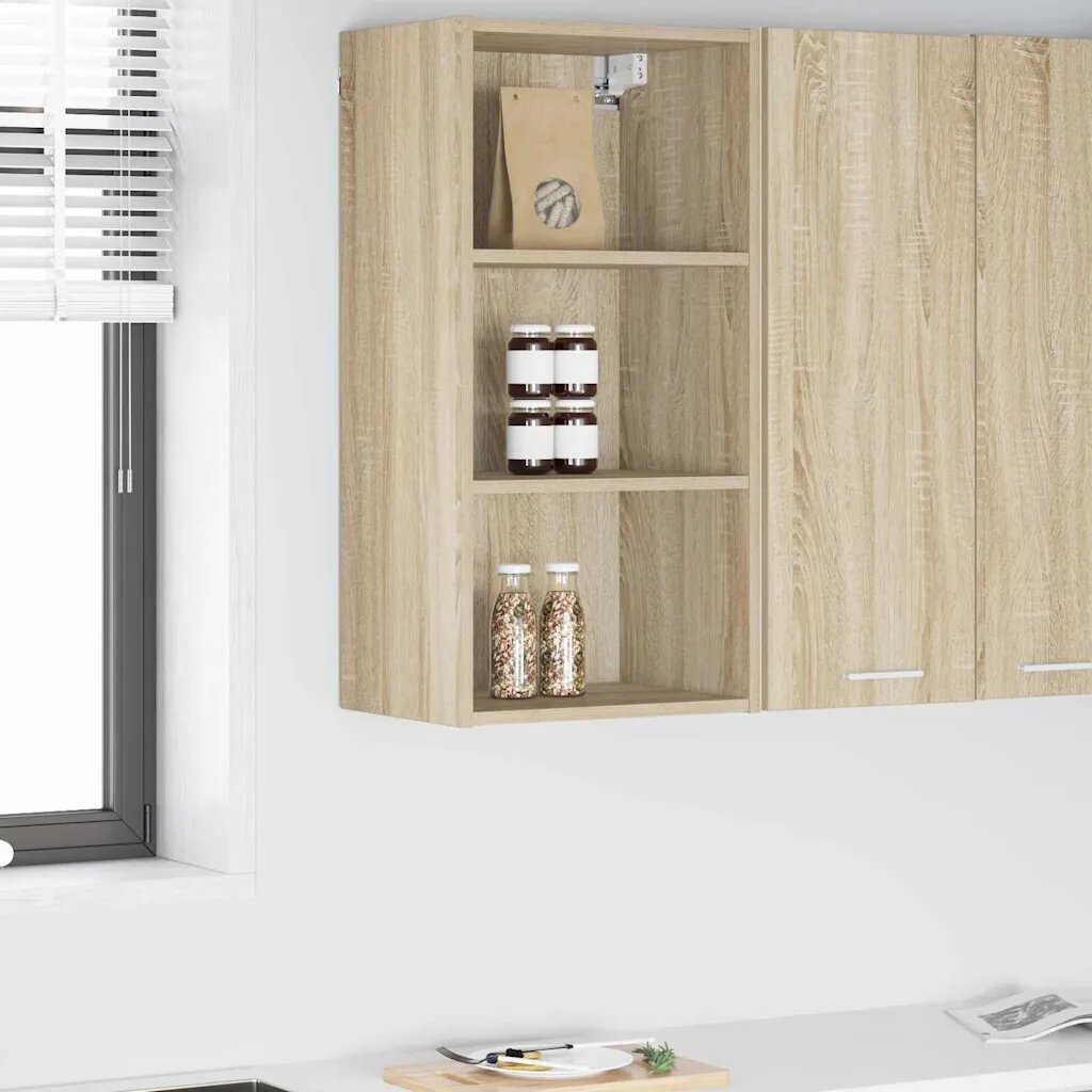 vidaXL Висящ шкаф Сонома дъб 40 x 295 x 80 см Инженерна дървесина