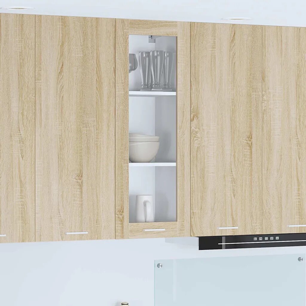 vidaXL Висящ шкаф Сонома дъб 40 x 31 x 100 см Инженерна дървесина
