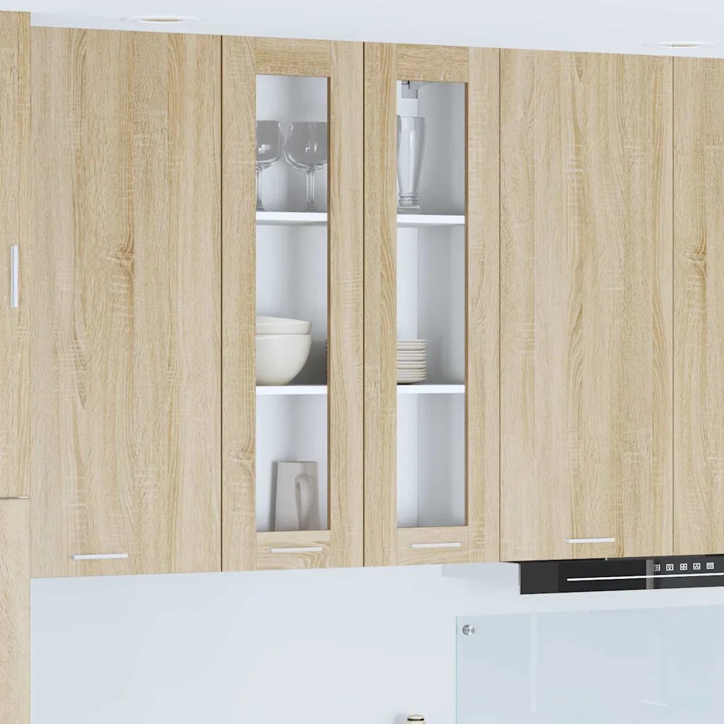 vidaXL Висящ шкаф Сонома дъб 60 x 31 x 100 см Инженерна дървесина