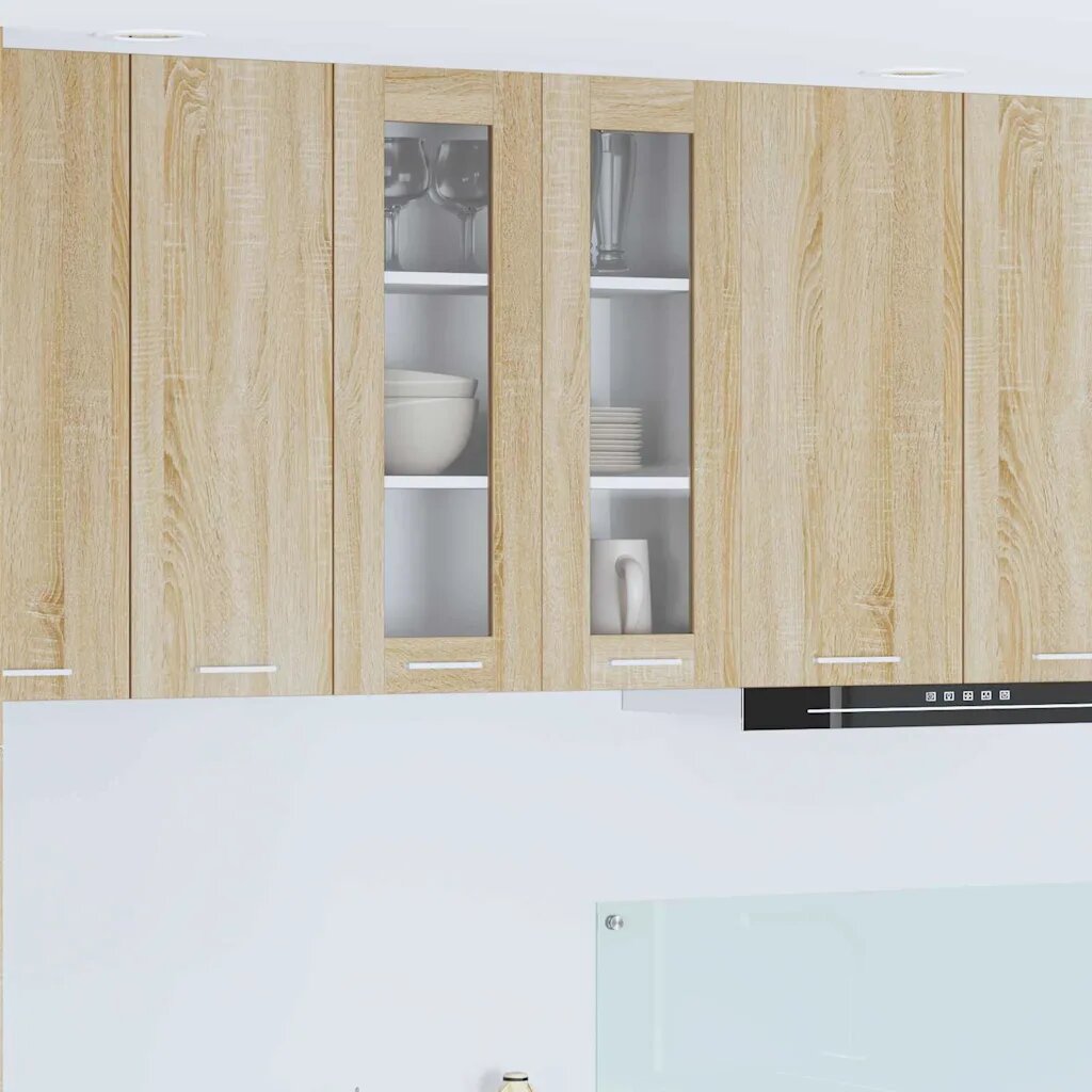 vidaXL Висящ шкаф Сонома дъб 60 x 31 x 80 см Инженерна дървесина