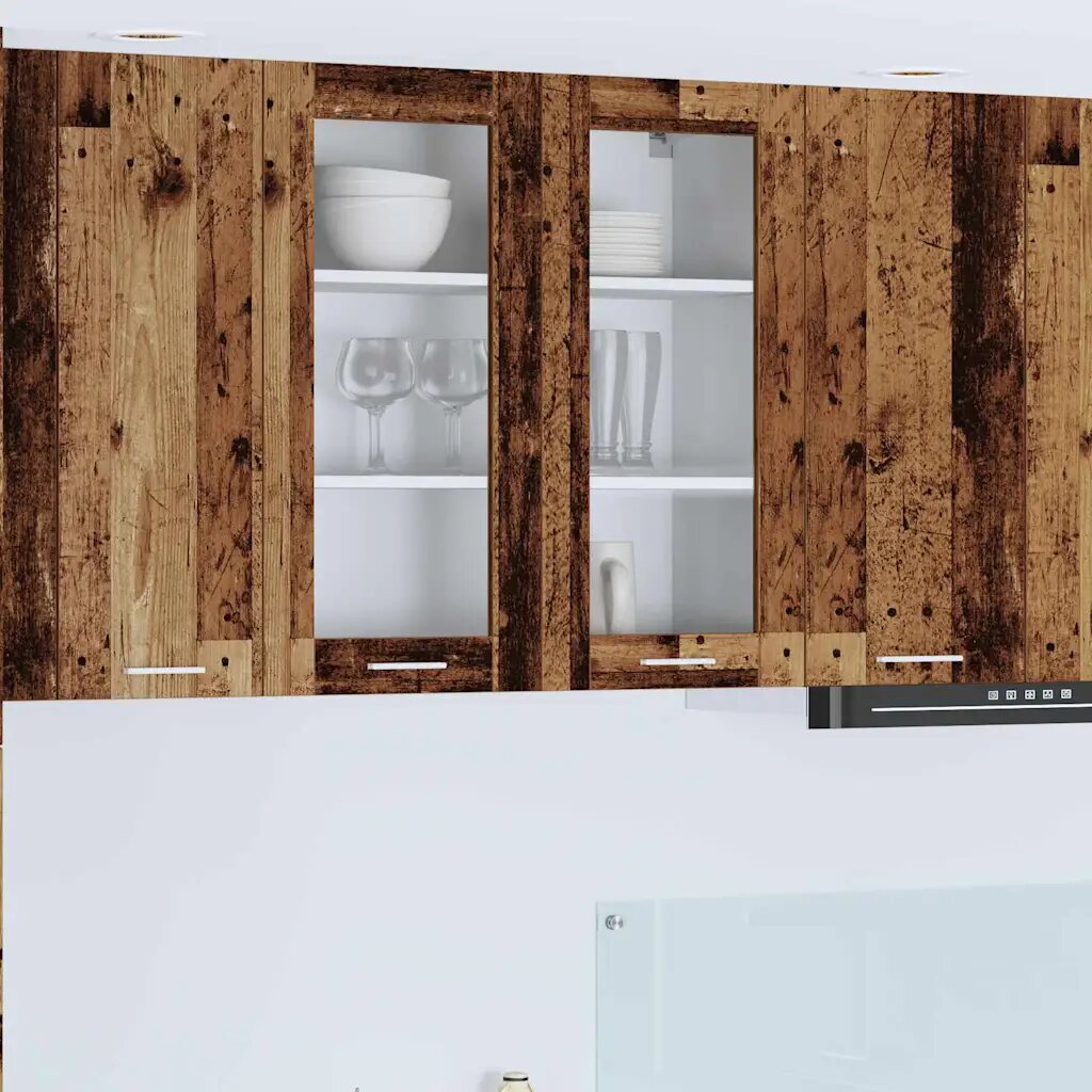 vidaXL Висящ шкаф Старо дърво 80 x 31 x 80 см Инженерна дървесина