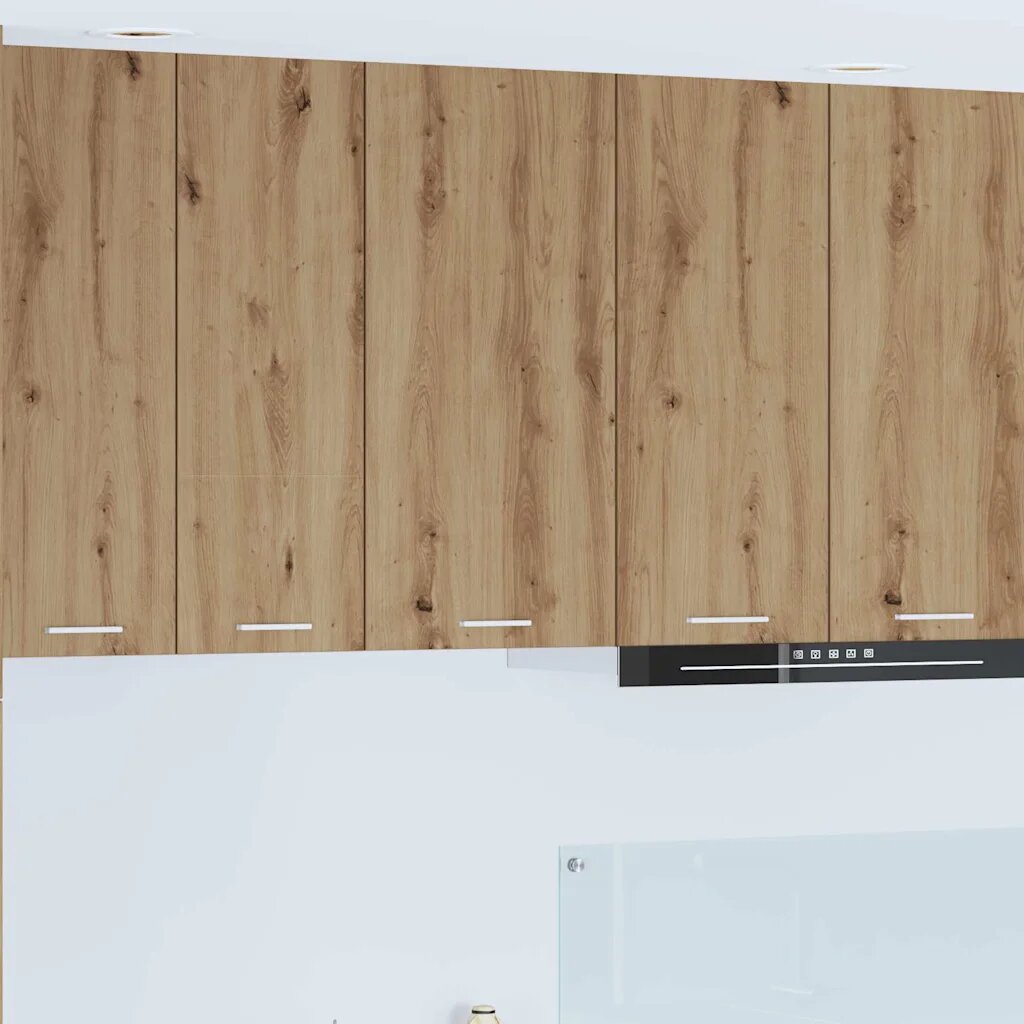 vidaXL Висящ шкаф Занаятчийски дъб и бяло 40 x 31 x 80 см