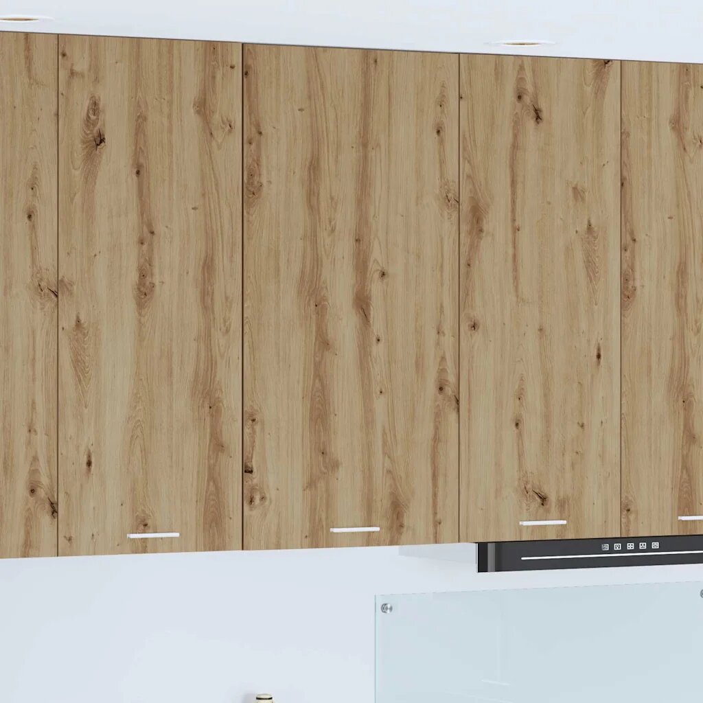 vidaXL Висящ шкаф Занаятчийски дъб и бяло 50 x 31 x 100 см