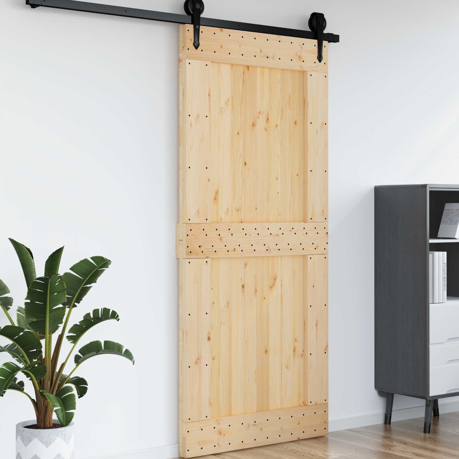 vidaXL Врата NARVIK 100 x 210 cm Натурално