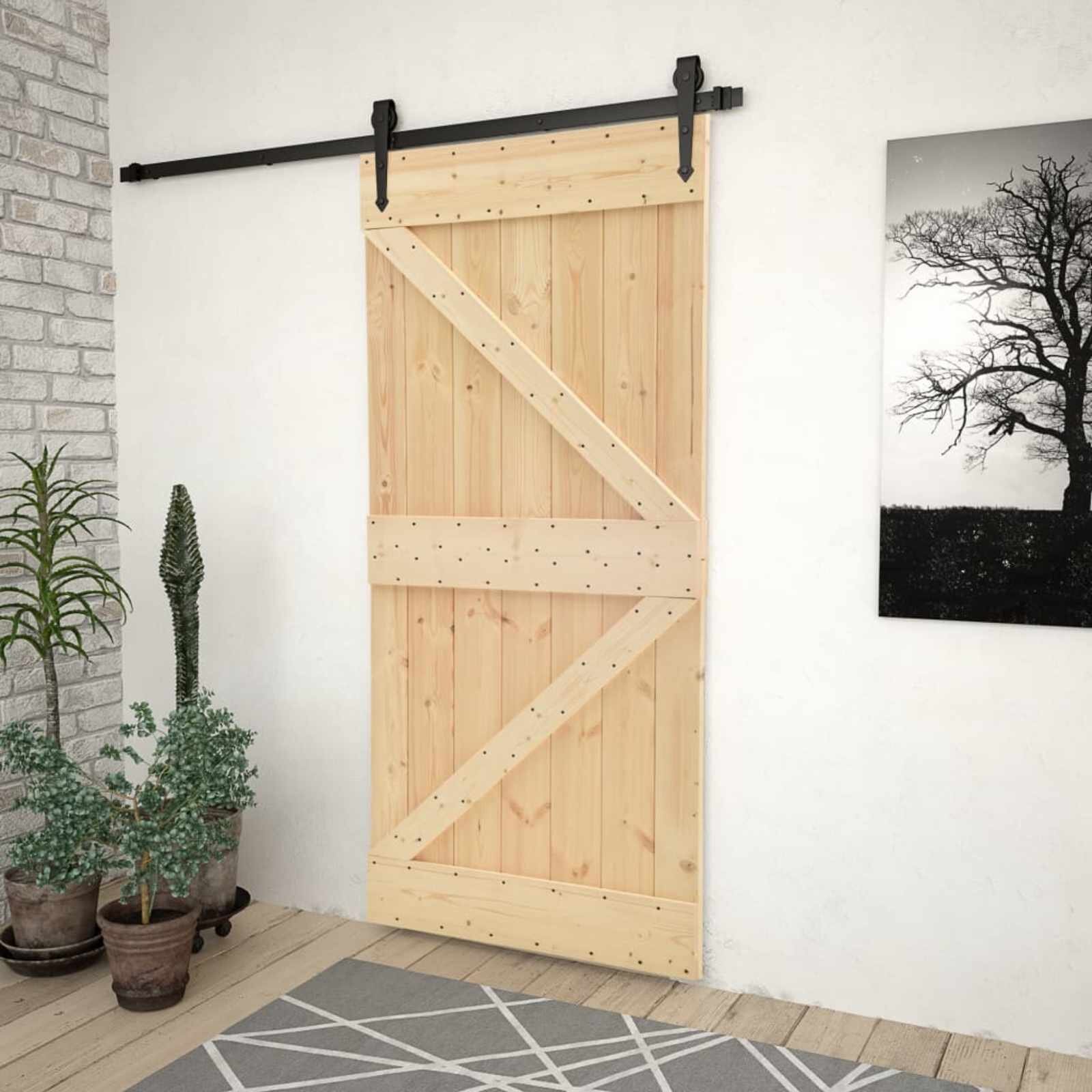 vidaXL Врата NARVIK 80 x 210 cm Натурално