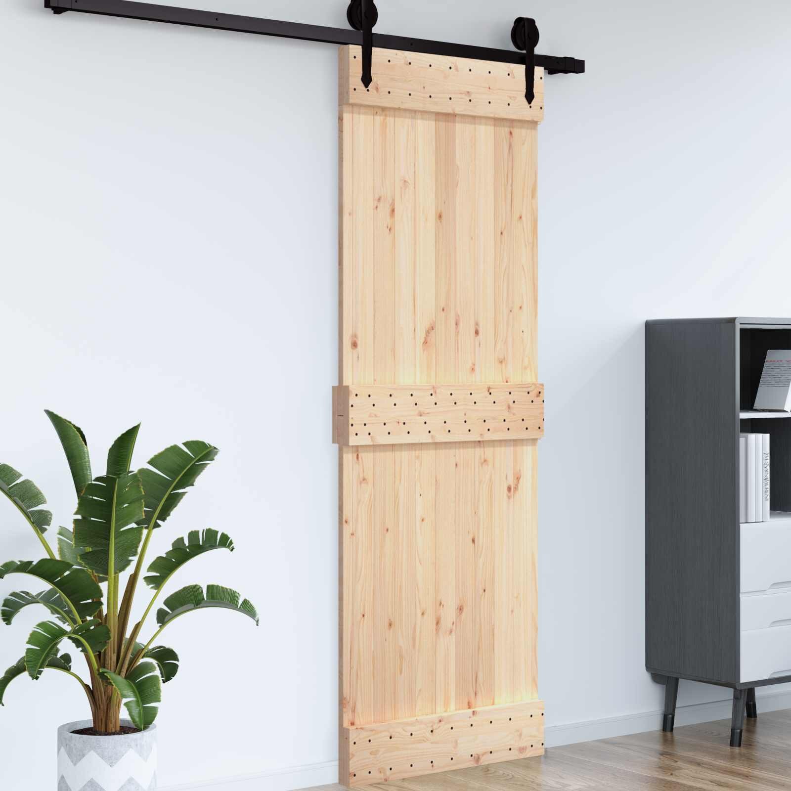 vidaXL Врата NARVIK 85 x 210 cm Натурално