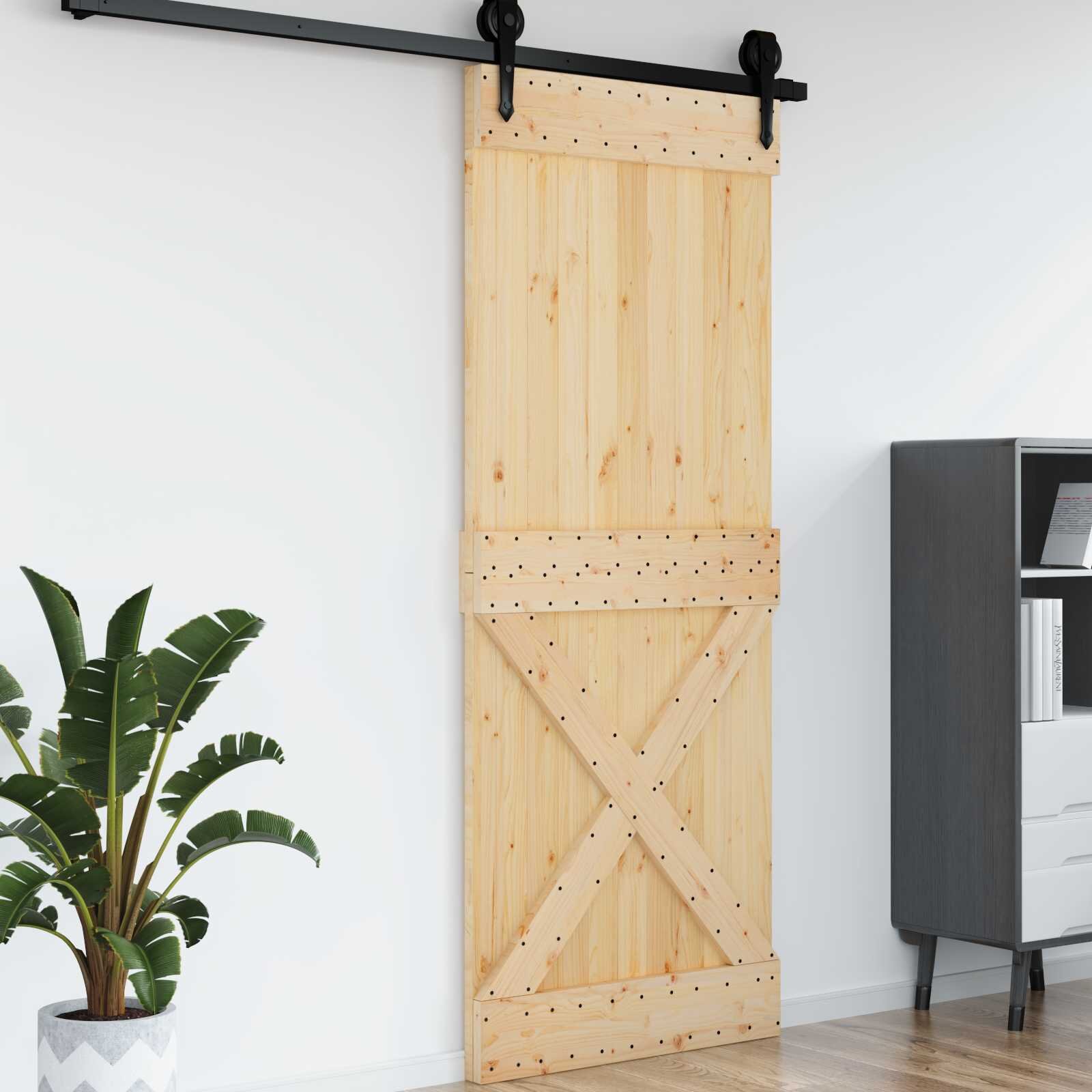vidaXL Врата NARVIK 90 x 210 cm Натурално