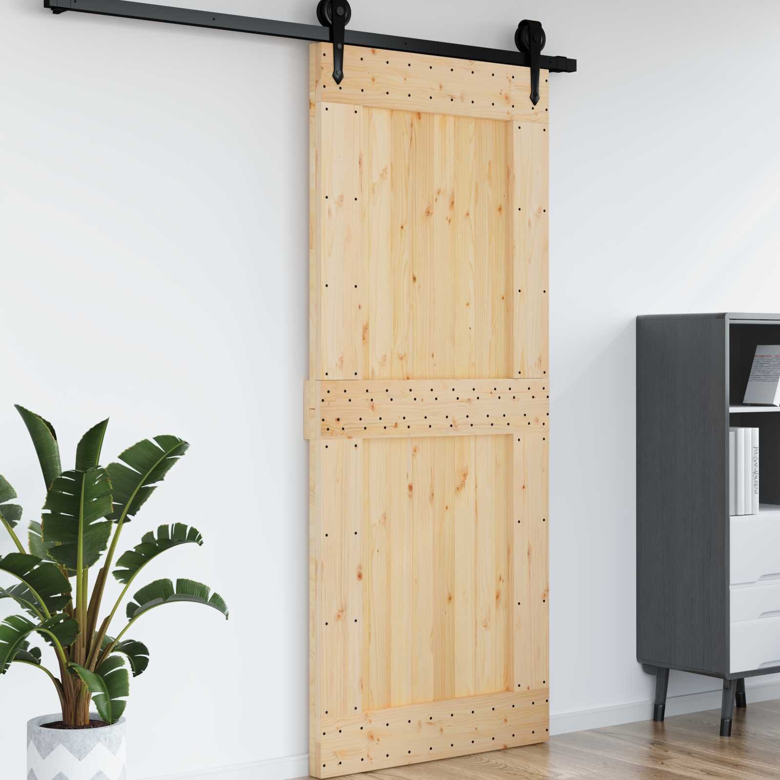 vidaXL Врата NARVIK 95 x 210 cm Натурално