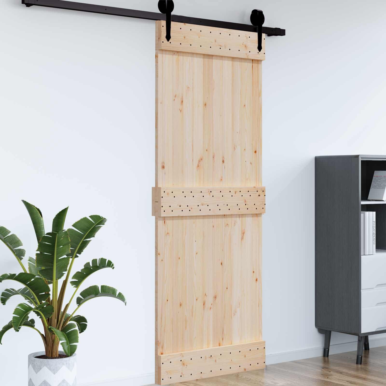 vidaXL Врата NARVIK 95 x 210 cm Натурално