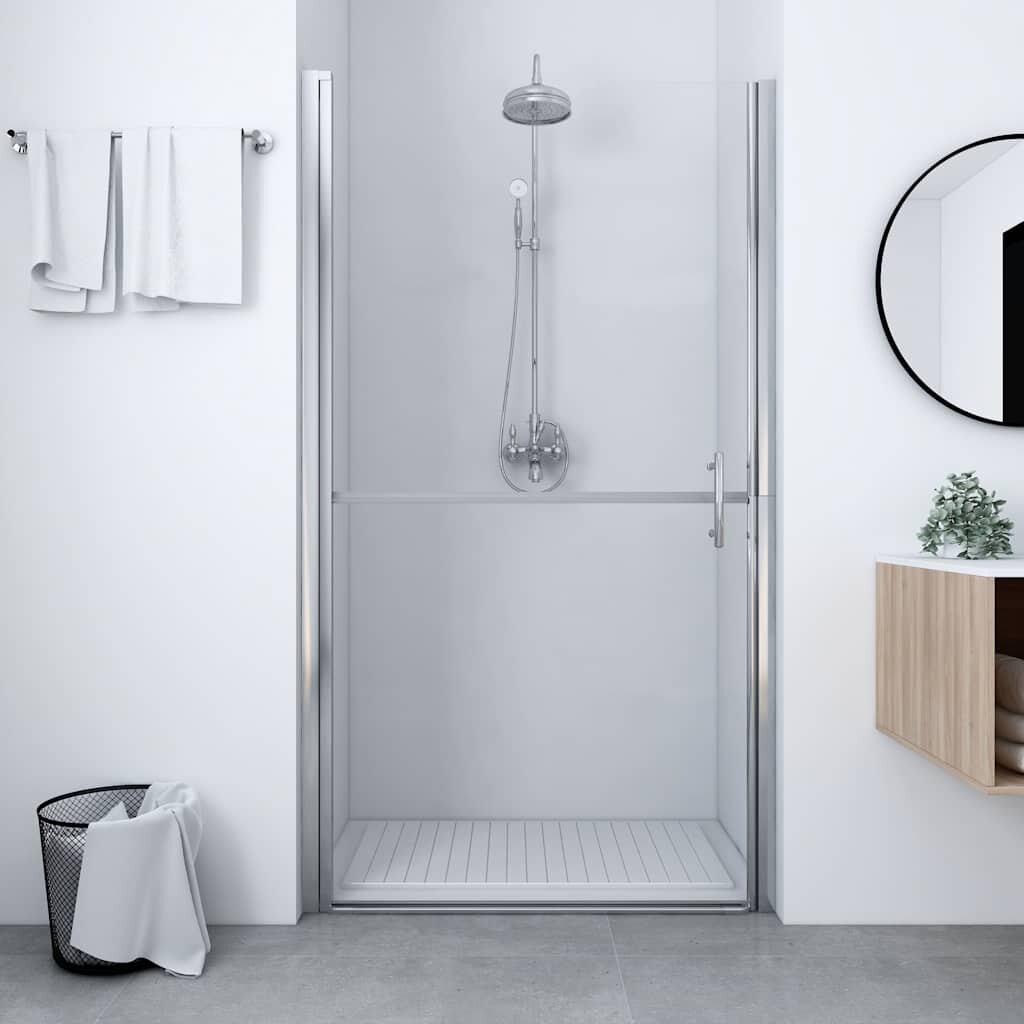 vidaXL Врата за душ закалено стъкло 81x195 см