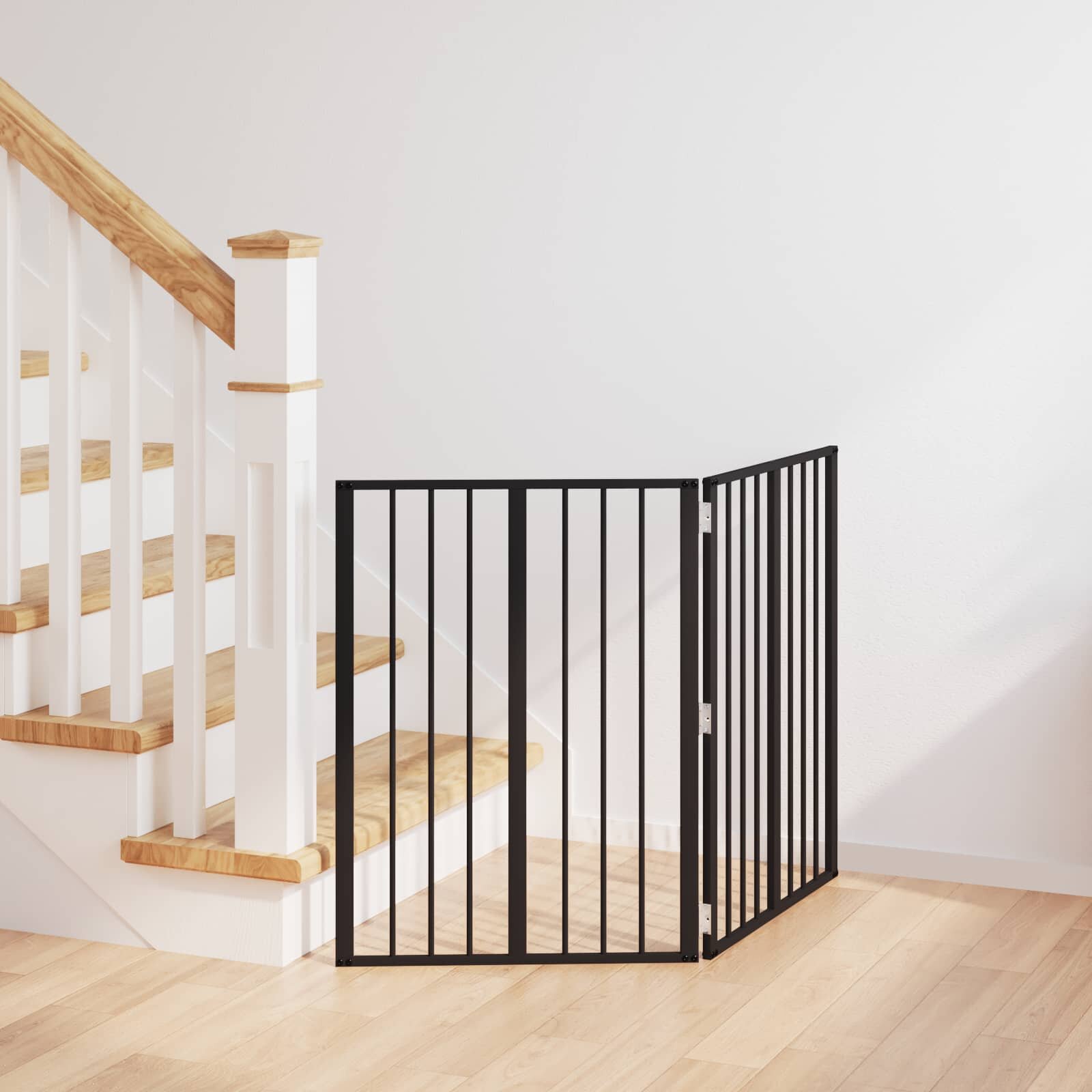 vidaXL Врата за кучета 2 бр. Черно 60 x 80 cm Поцинкована стомана