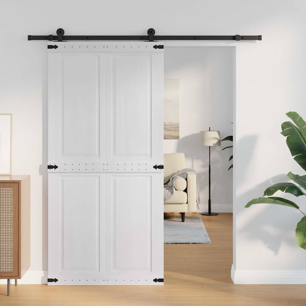 vidaXL Врата за плевня CORONA 100 x 210 cm Масивна борова дървесина