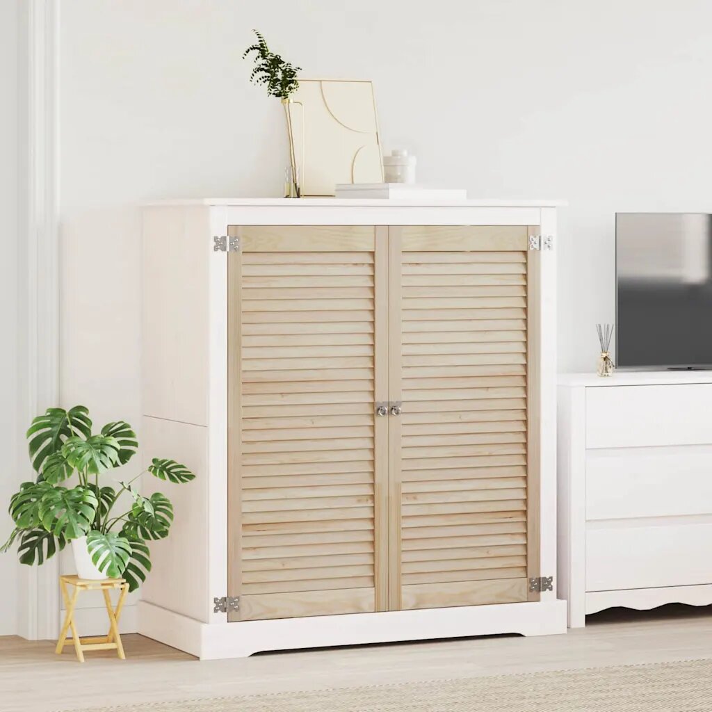 vidaXL Врата за шкаф с врата 2 бр. Натурално 110 x 495 см