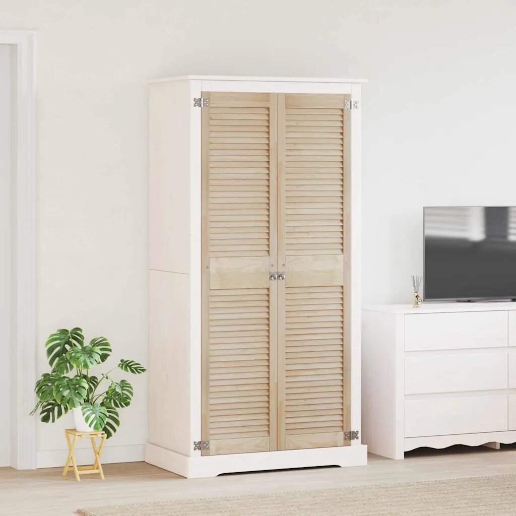vidaXL Врата за шкаф с врата 2 бр. Натурално 170 x 395 см