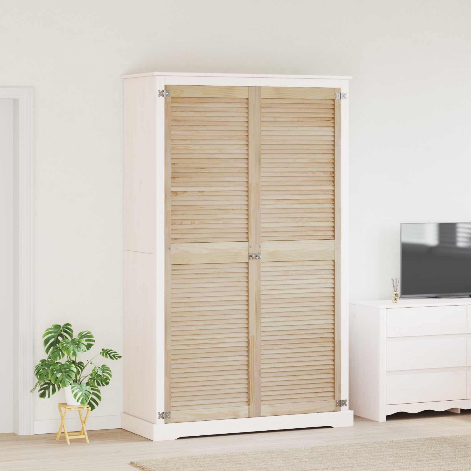 vidaXL Врата за шкаф с врата 2 бр. Натурално 201 x 21 x 595 см