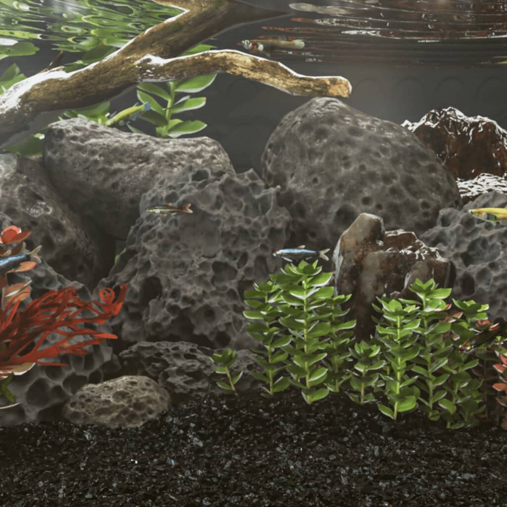 vidaXL Вулканични камъни 10 кг черни 10-30 см