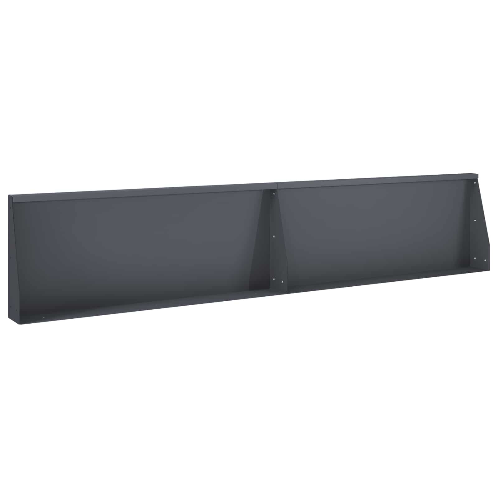 vidaXL Задържащи стени 2 бр. 100 x 12 x 40 см Стомана Антрацит