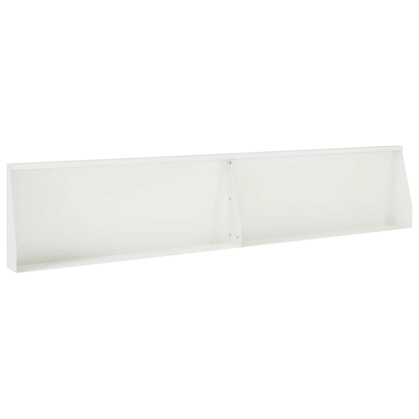 vidaXL Задържащи стени 2 бр. 100 x 12 x 50 см Стомана Бяло