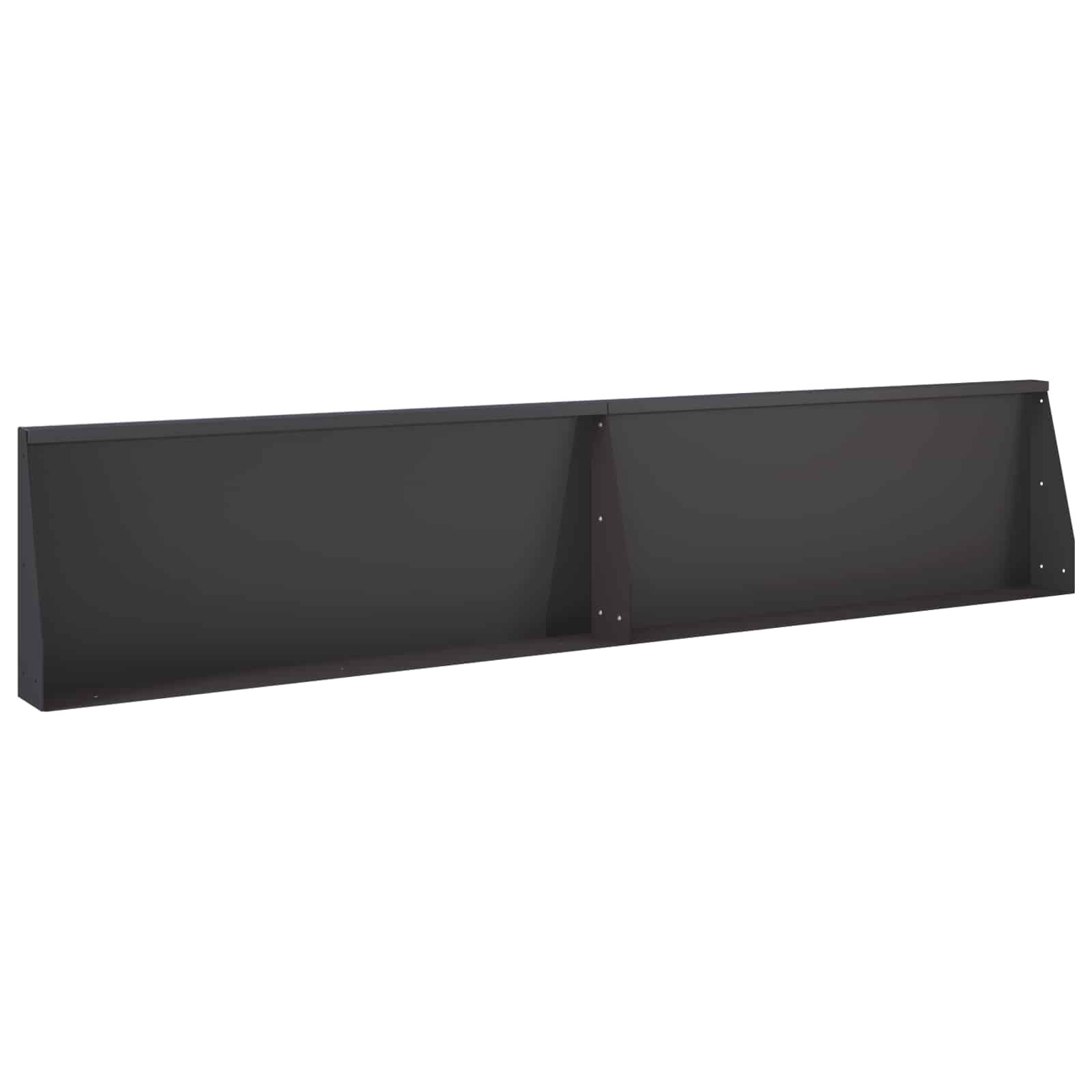 vidaXL Задържащи стени 2 бр. 100 x 12 x 50 см Стомана Черно