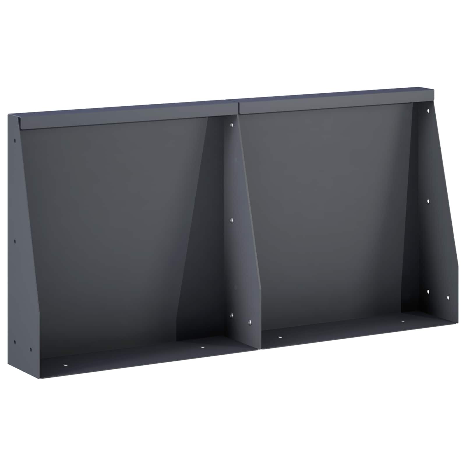 vidaXL Задържащи стени 2 бр. 40 x 12 x 30 см Стомана Антрацит