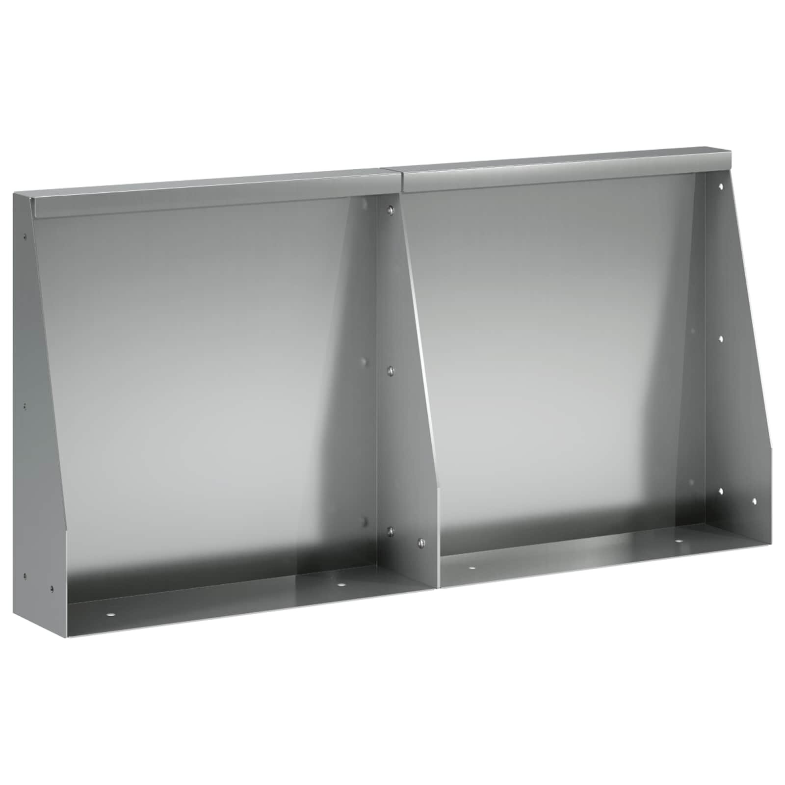 vidaXL Задържащи стени 2 бр. 40 x 12 x 40 см Поцинкована стомана