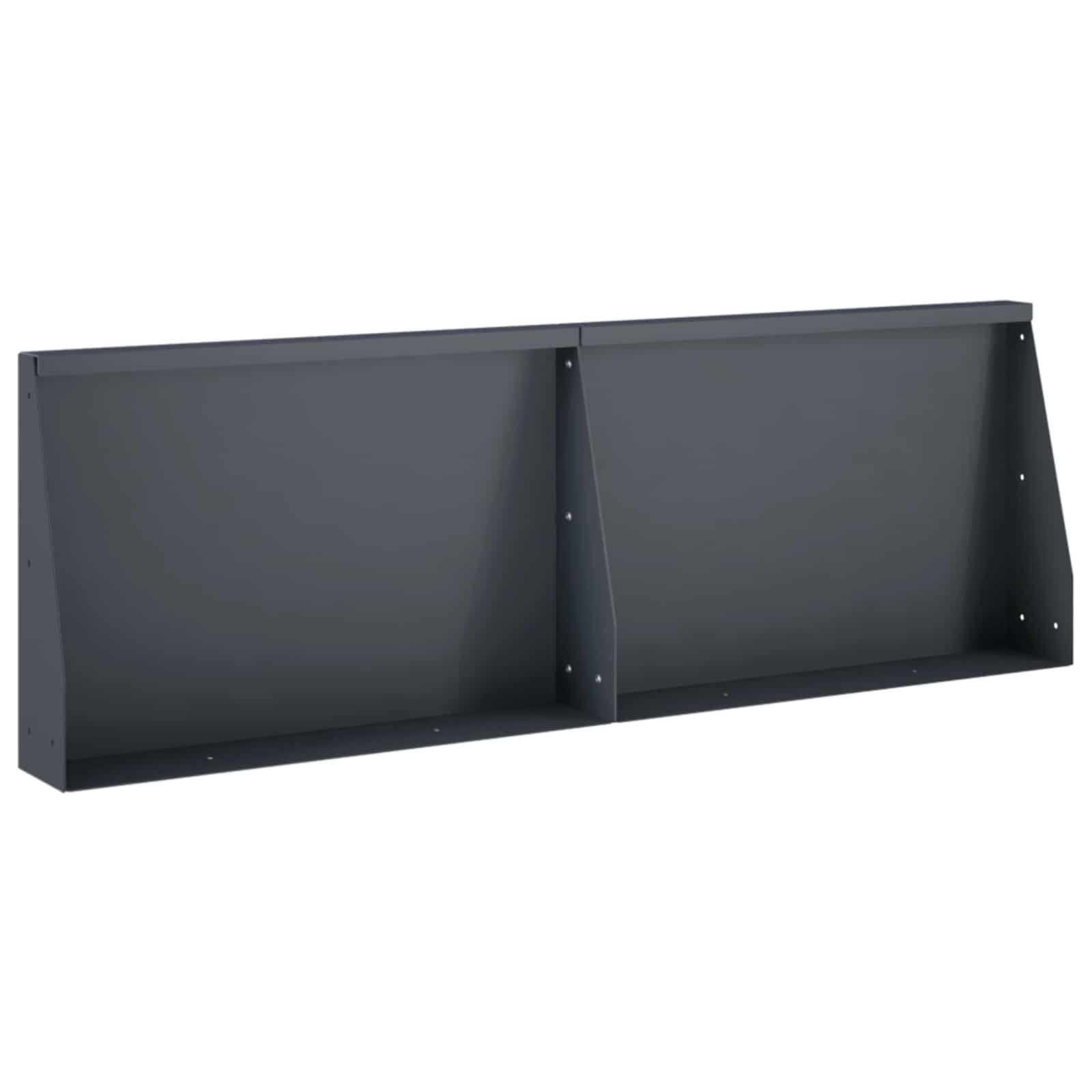 vidaXL Задържащи стени 2 бр. 60 x 12 x 40 cm Стомана Антрацит