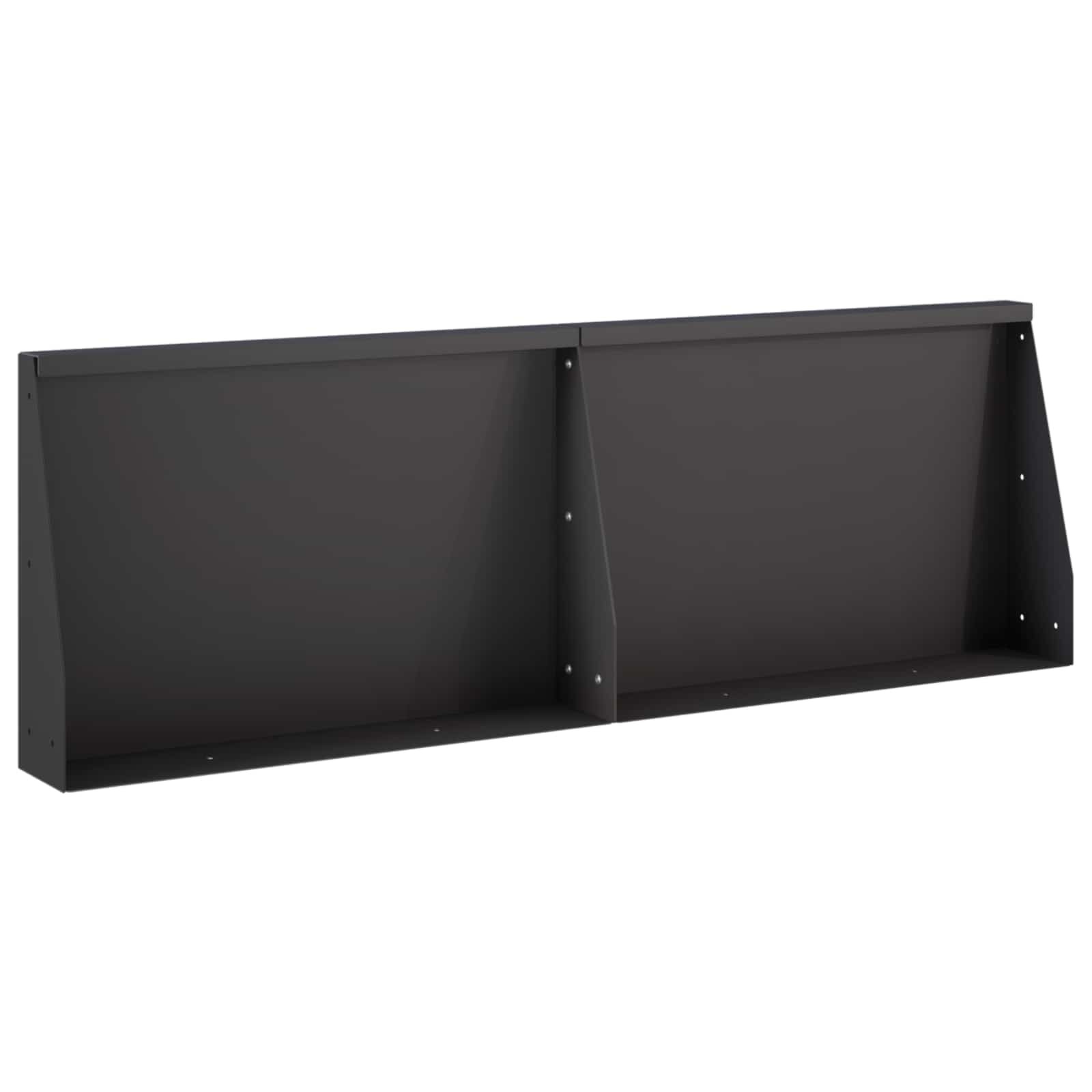 vidaXL Задържащи стени 2 бр. 60 x 12 x 40 cm Стомана Черно