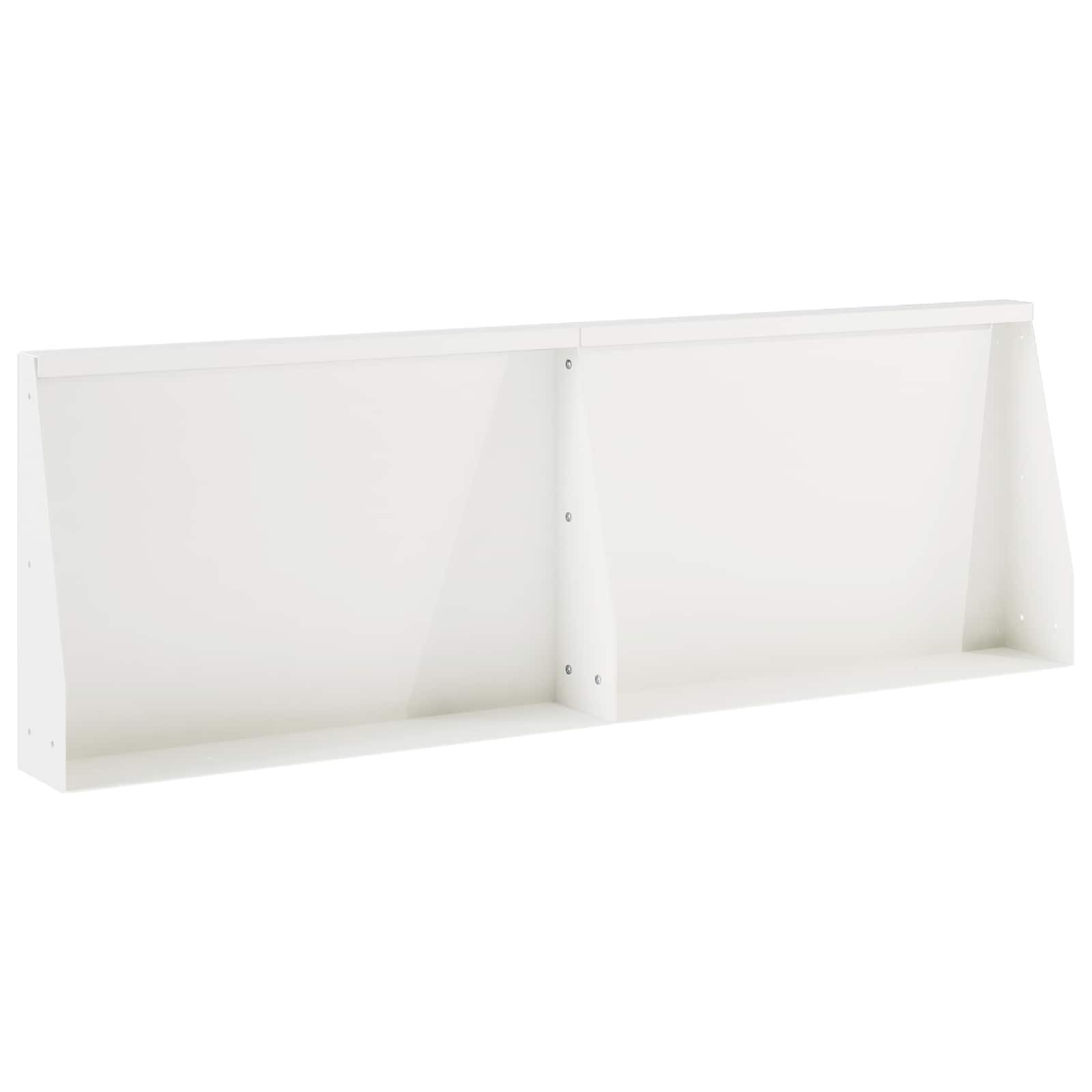 vidaXL Задържащи стени 2 бр. 60 x 12 x 50 см Стомана Бяло