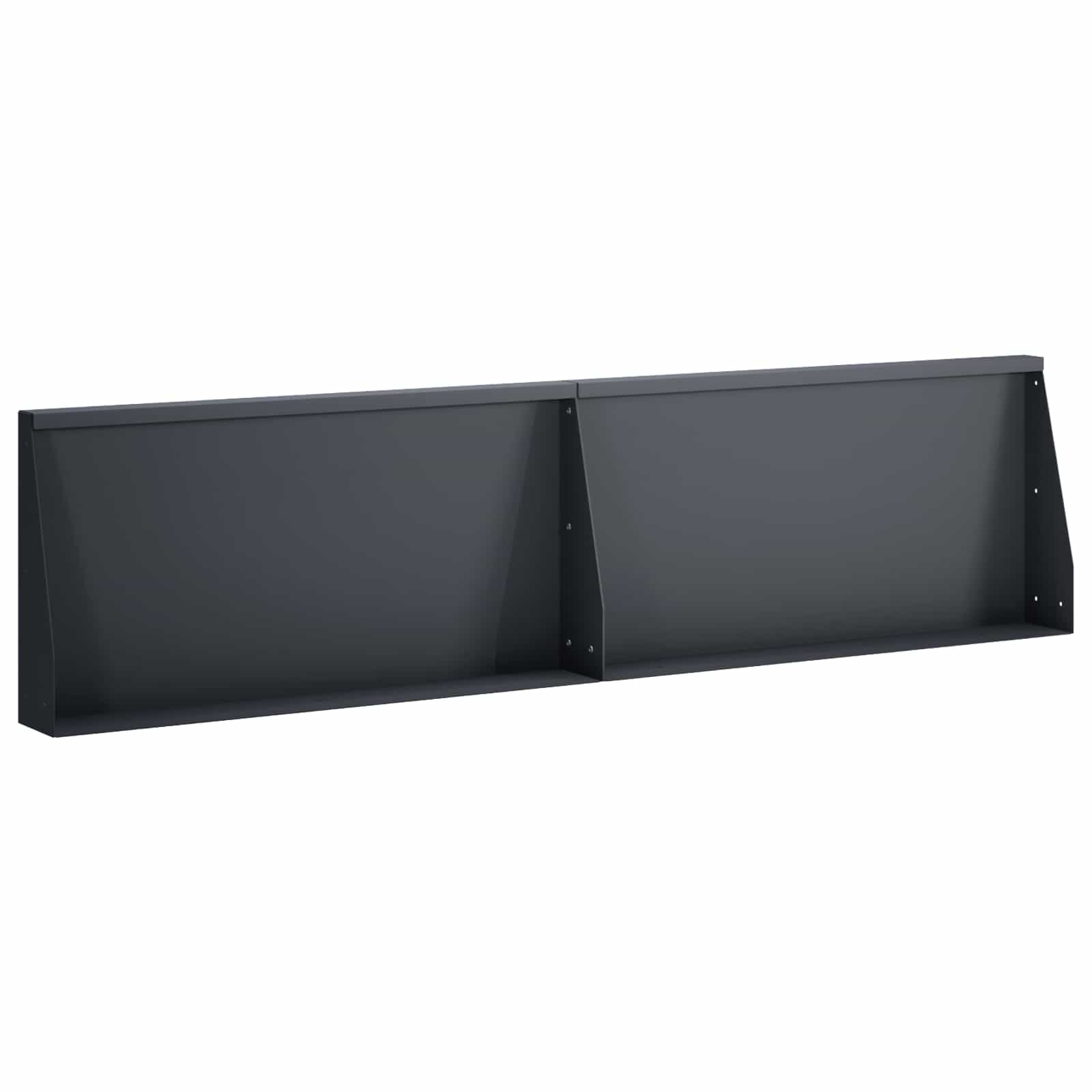 vidaXL Задържащи стени 2 бр. 80 x 12 x 30 см Стомана Антрацит