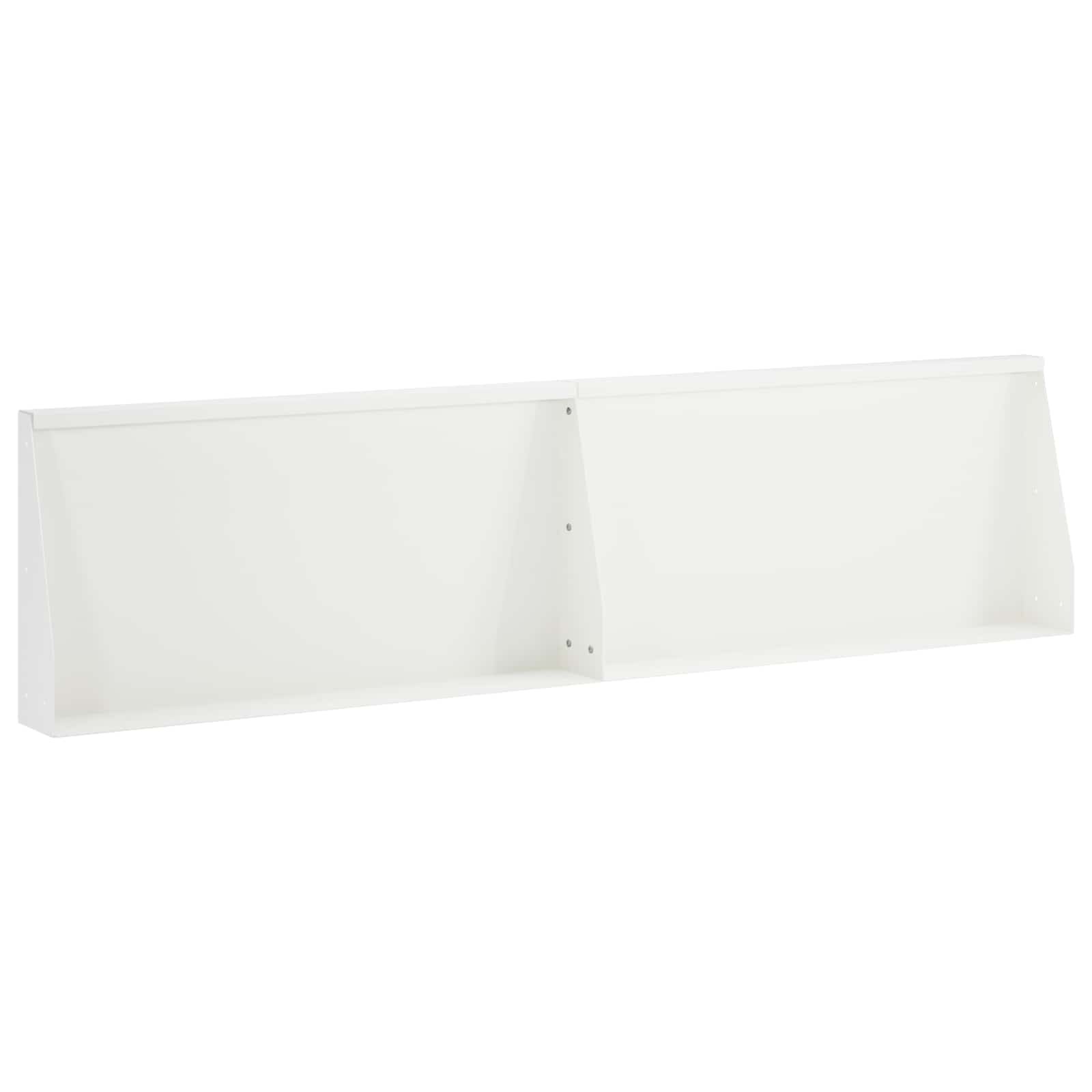 vidaXL Задържащи стени 2 бр. 80 x 12 x 30 см Стомана Бяло
