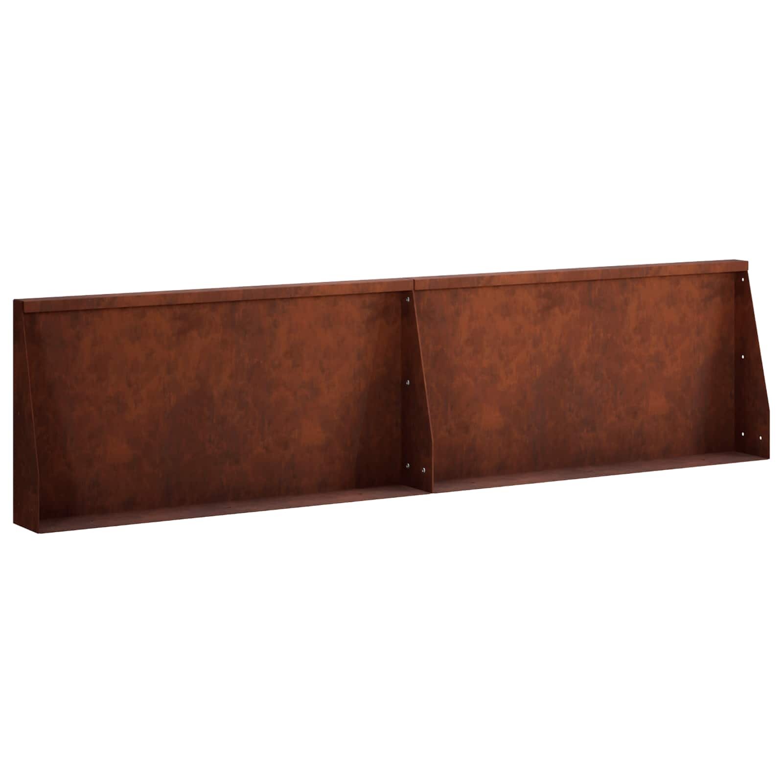 vidaXL Задържащи стени 2 бр. 80 x 12 x 40 см Кортенова стомана