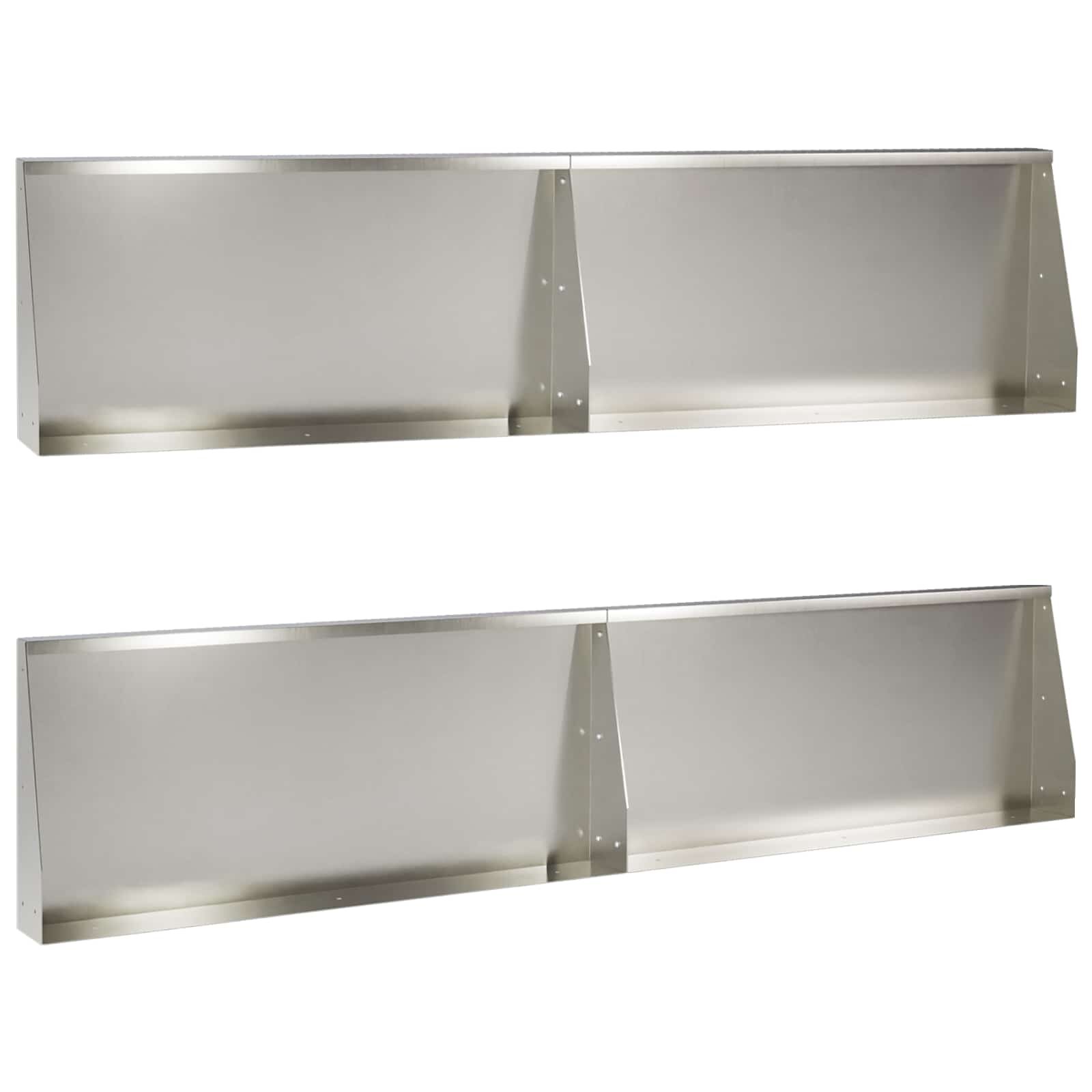 vidaXL Задържащи стени 4 бр. 100 x 12 x 30 см Неръждаема стомана