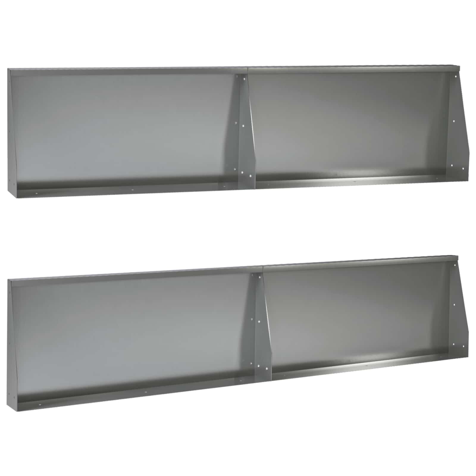 vidaXL Задържащи стени 4 бр. 100 x 12 x 50 см Поцинкована стомана