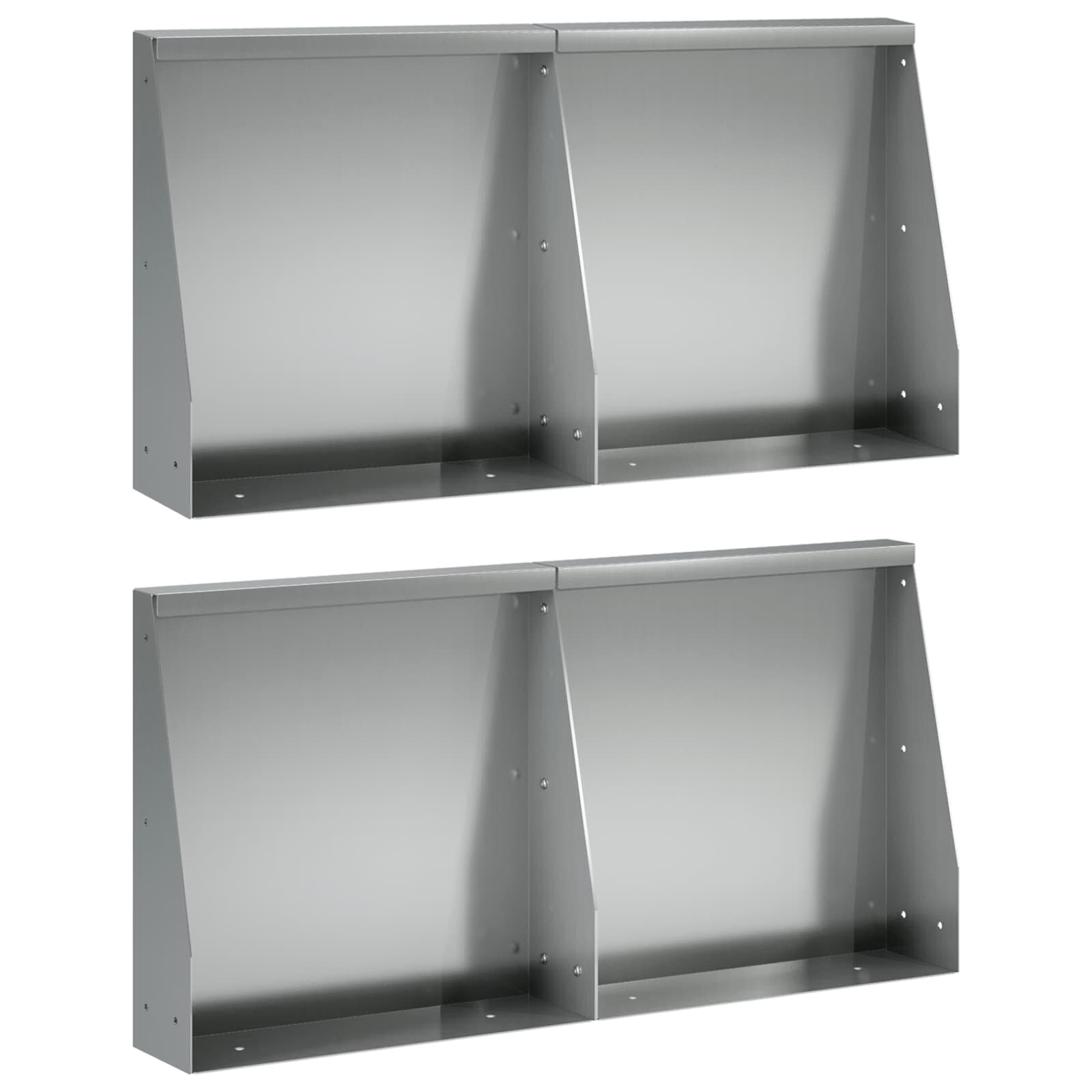 vidaXL Задържащи стени 4 бр. 40 x 12 x 50 см Поцинкована стомана