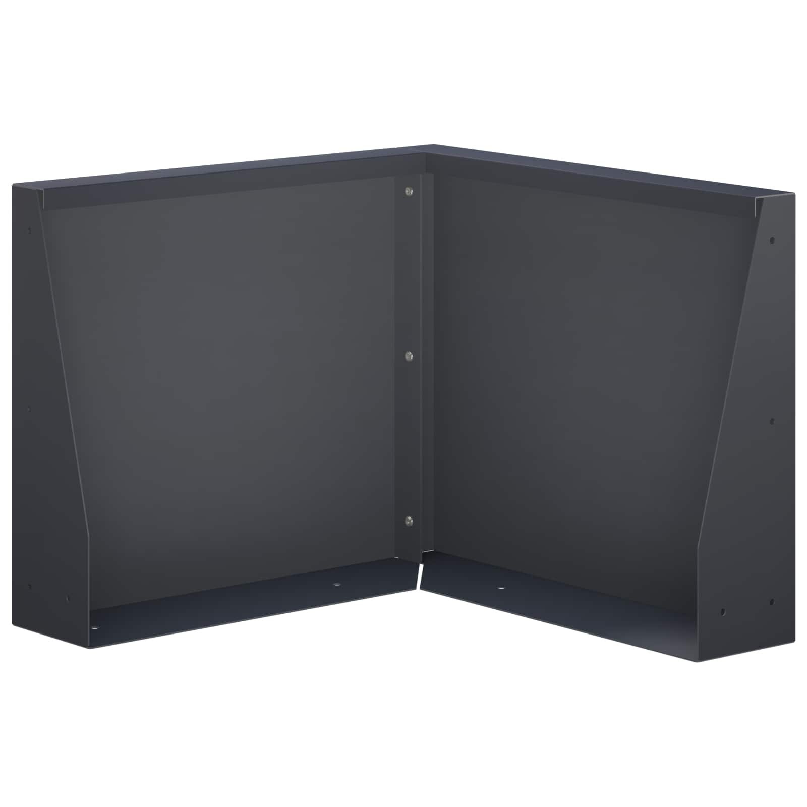 vidaXL Задържащи стени 50 x 50 x 30 см Стомана Антрацит