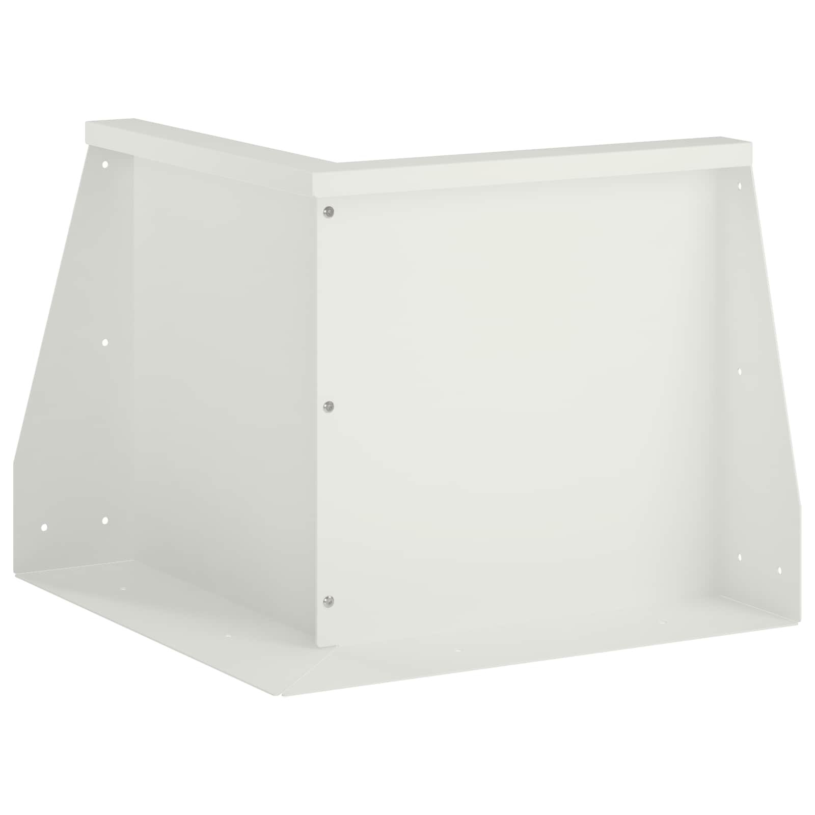 vidaXL Задържащи стени 50 x 50 x 30 см Стомана Бяло