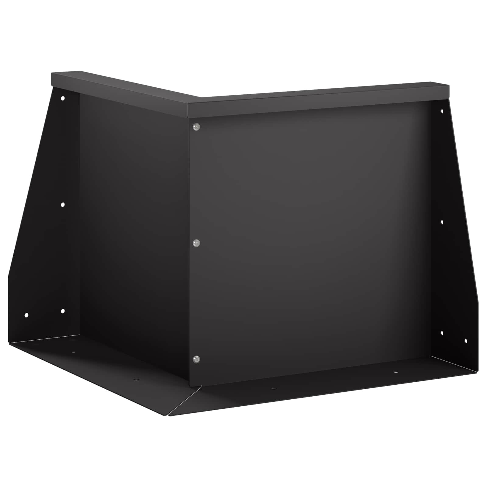 vidaXL Задържащи стени 50 x 50 x 30 см Стомана Черно