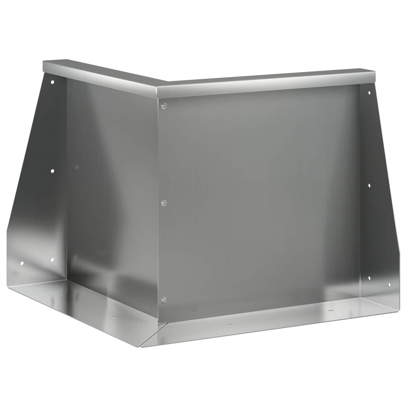 vidaXL Задържащи стени 50 x 50 x 40 cm Поцинкована стомана Сребристо
