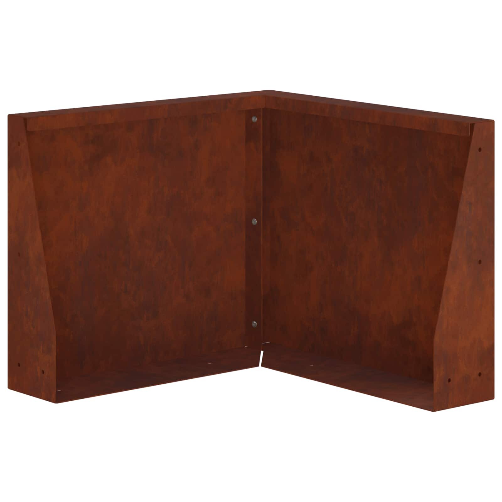 vidaXL Задържащи стени 50 x 50 x 50 cm Кортенова стомана Ръждясало