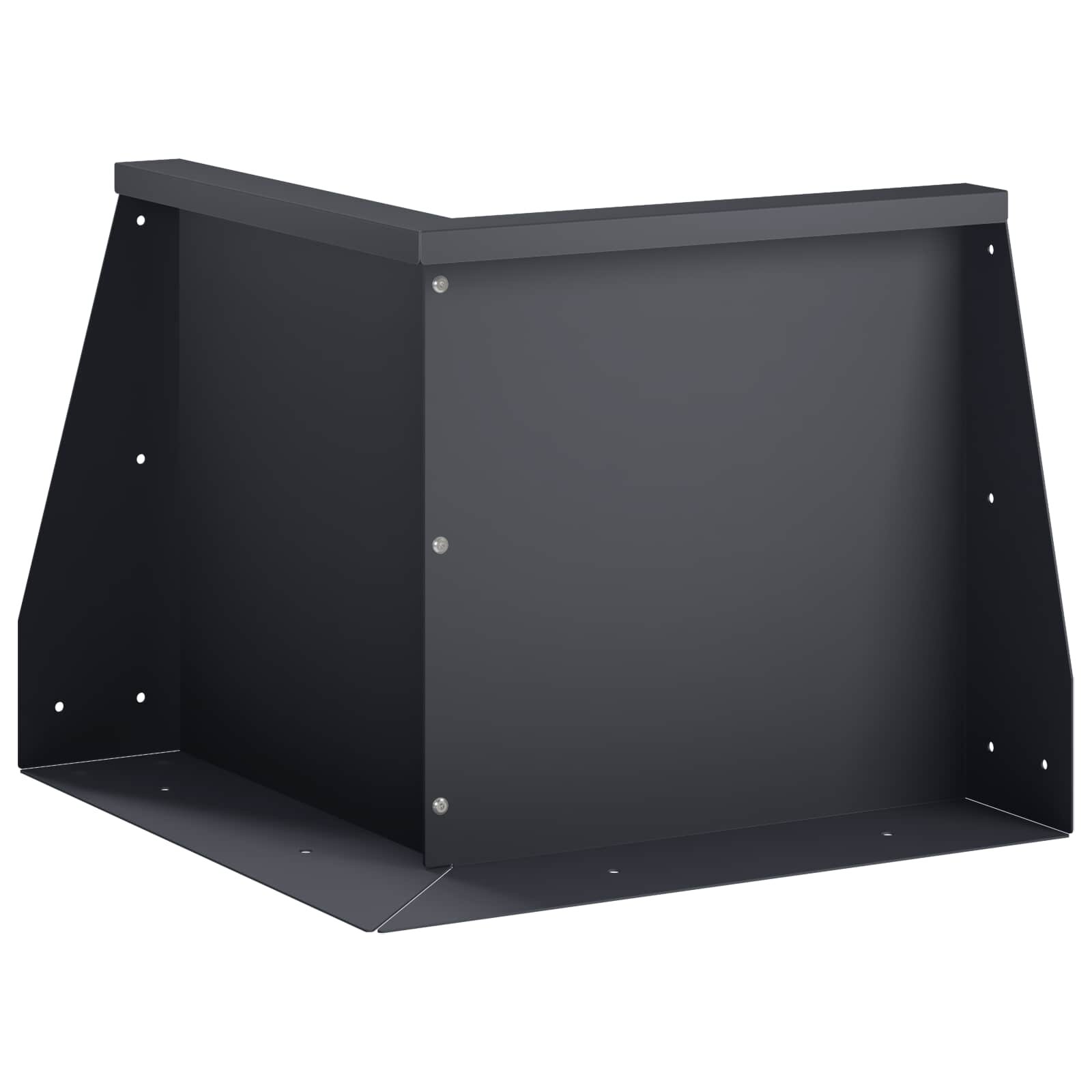 vidaXL Задържащи стени 50 x 50 x 50 cm Стомана Антрацит