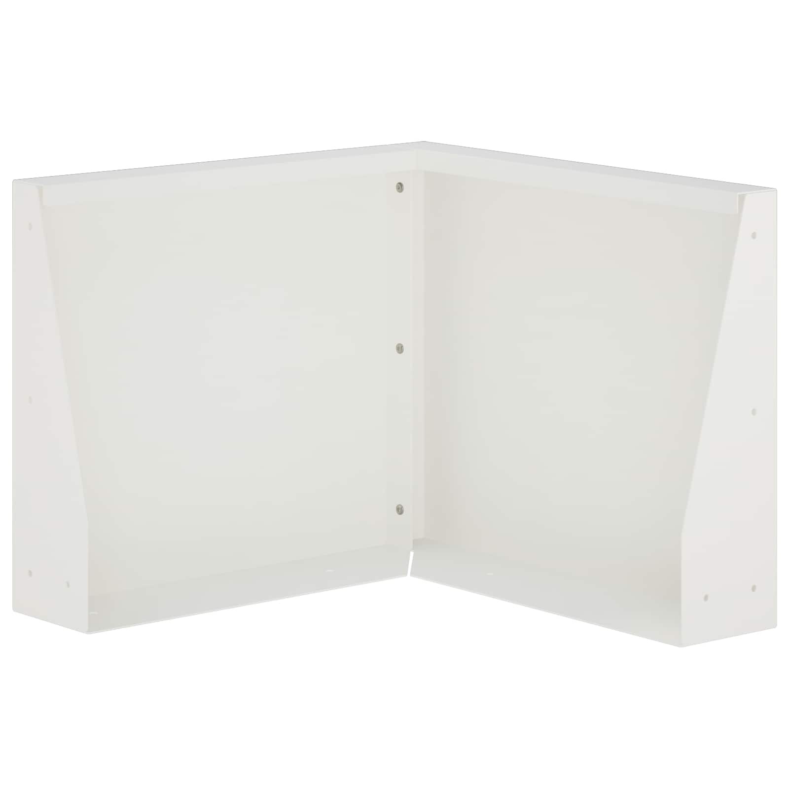 vidaXL Задържащи стени 50 x 50 x 50 cm Стомана Бяло
