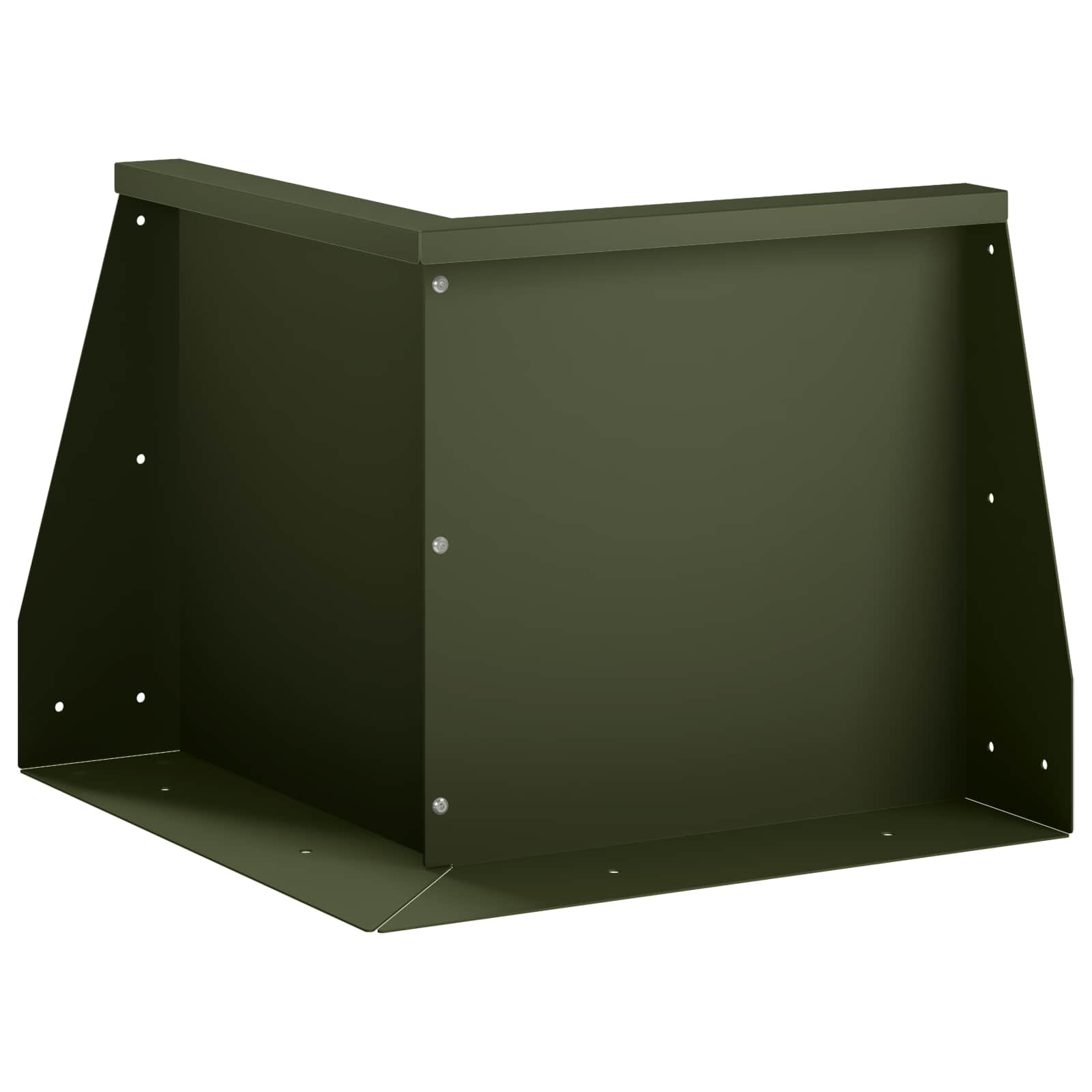 vidaXL Задържащи стени 50 x 50 x 50 cm Стомана Маслиненозелено