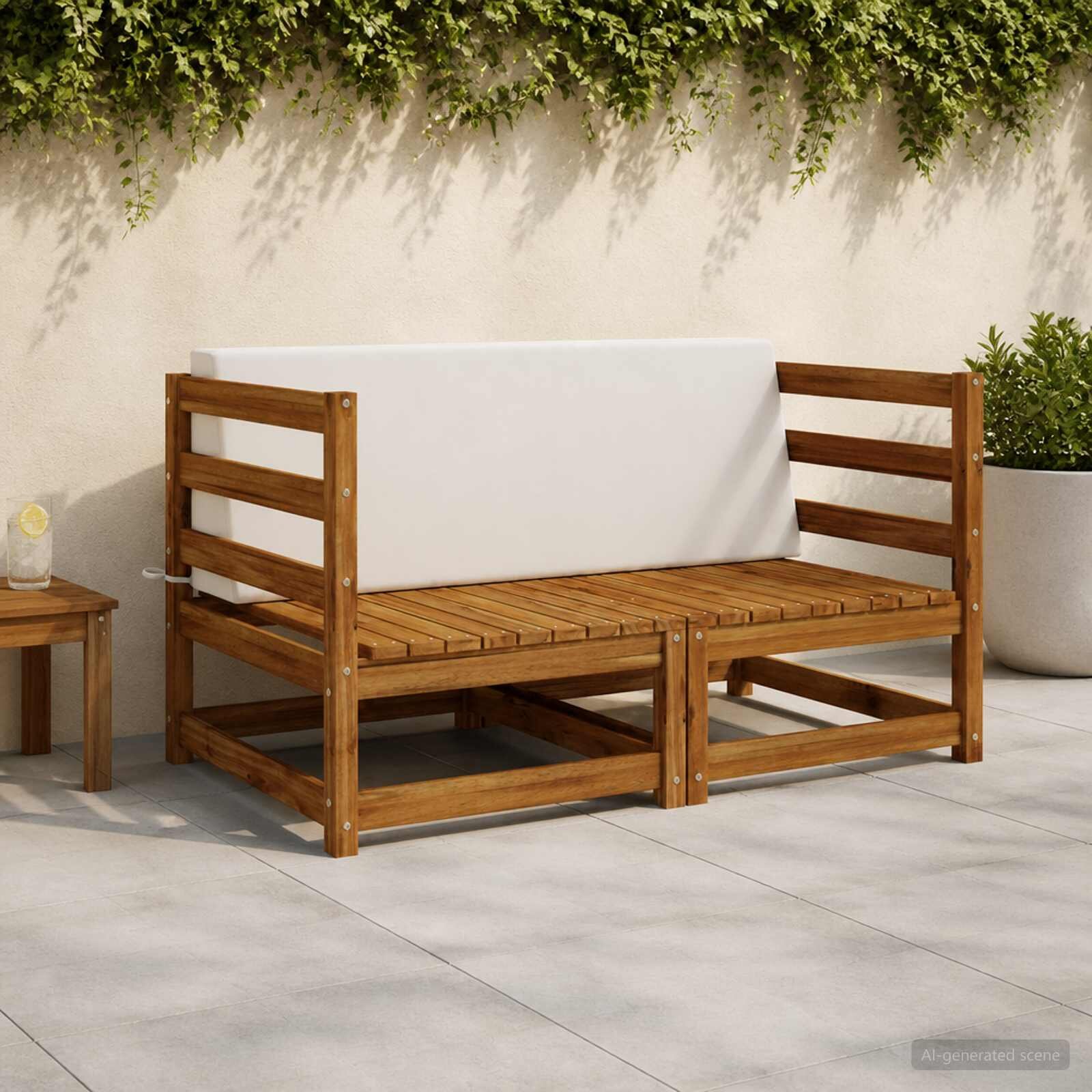 vidaXL Задна възглавница SOEST 100% полиестер Бяло 120 x 20 x 40 cm