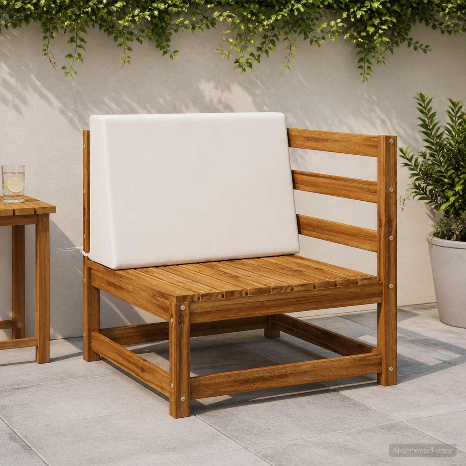 vidaXL Задна възглавница SOEST 100% полиестер Бяло 60 x 20 x 40 cm