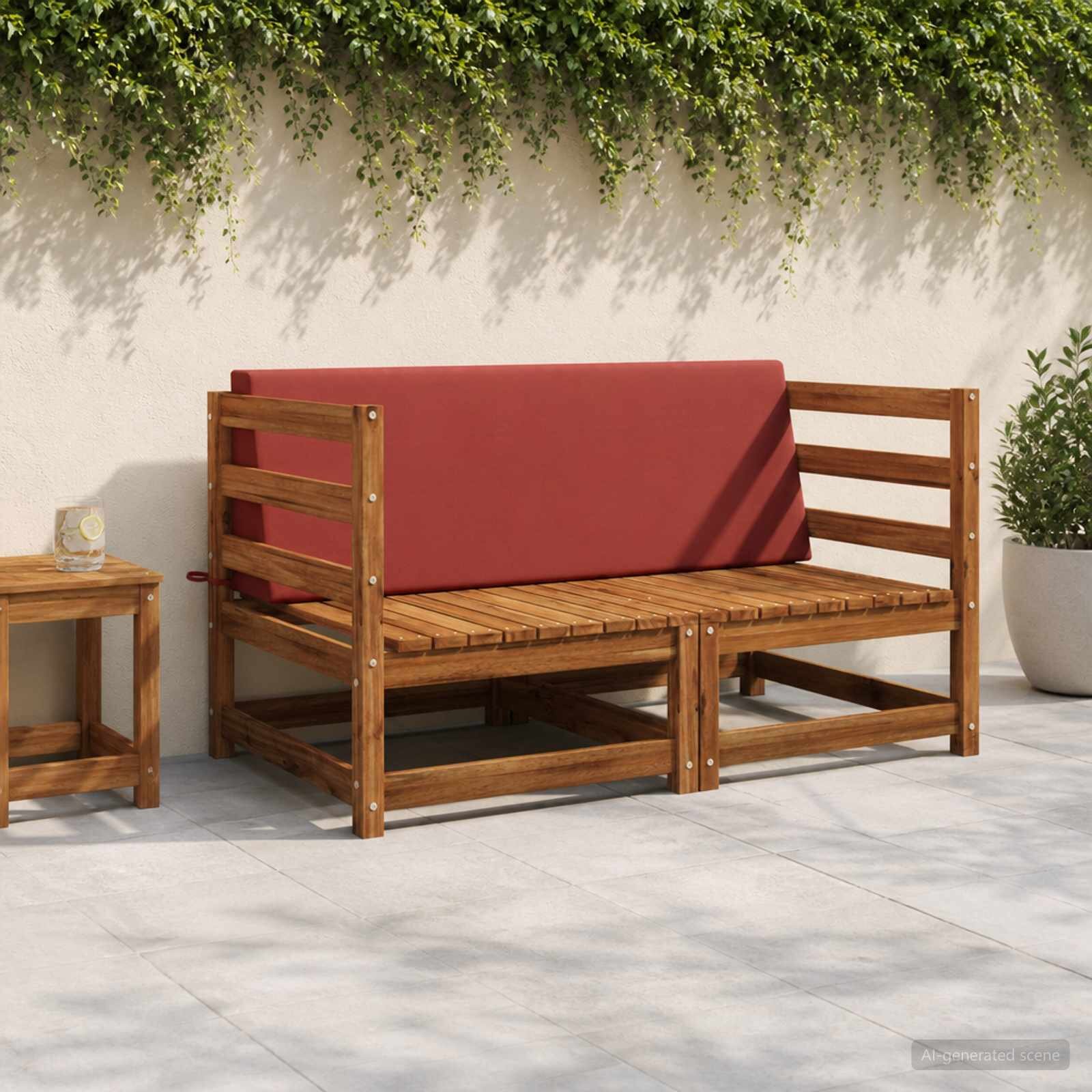 vidaXL Задна възглавница SOEST 100% полиестер Червено 120 x 20 x 40 cm