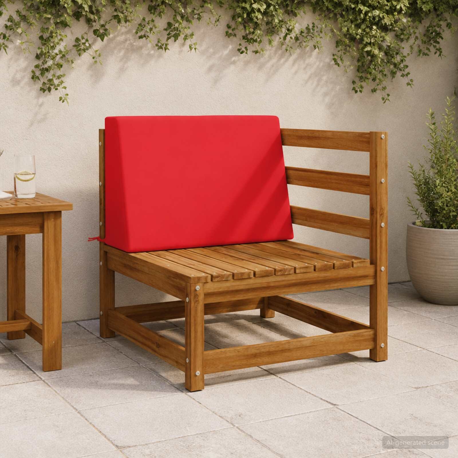 vidaXL Задна възглавница SOEST 100% полиестер Червено 60 x 20 x 40 cm