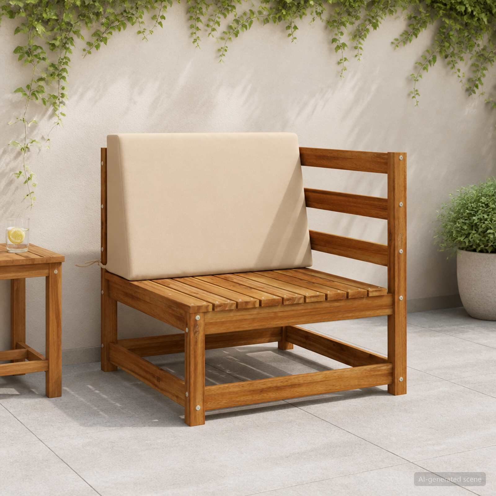 vidaXL Задна възглавница SOEST 100% полиестер Кремаво 60 x 20 x 40 cm
