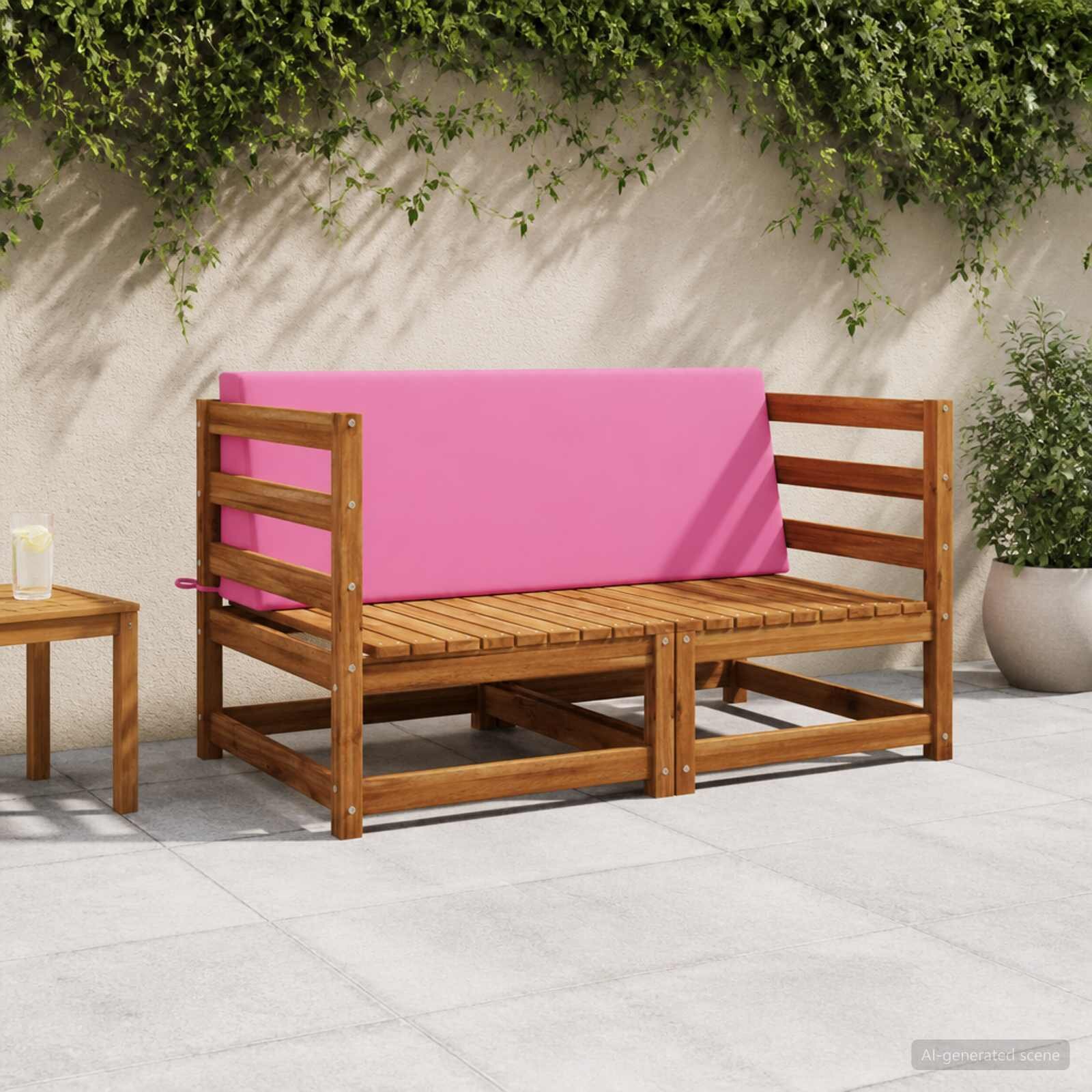 vidaXL Задна възглавница SOEST 100% полиестер Розово 120 x 20 x 40 cm
